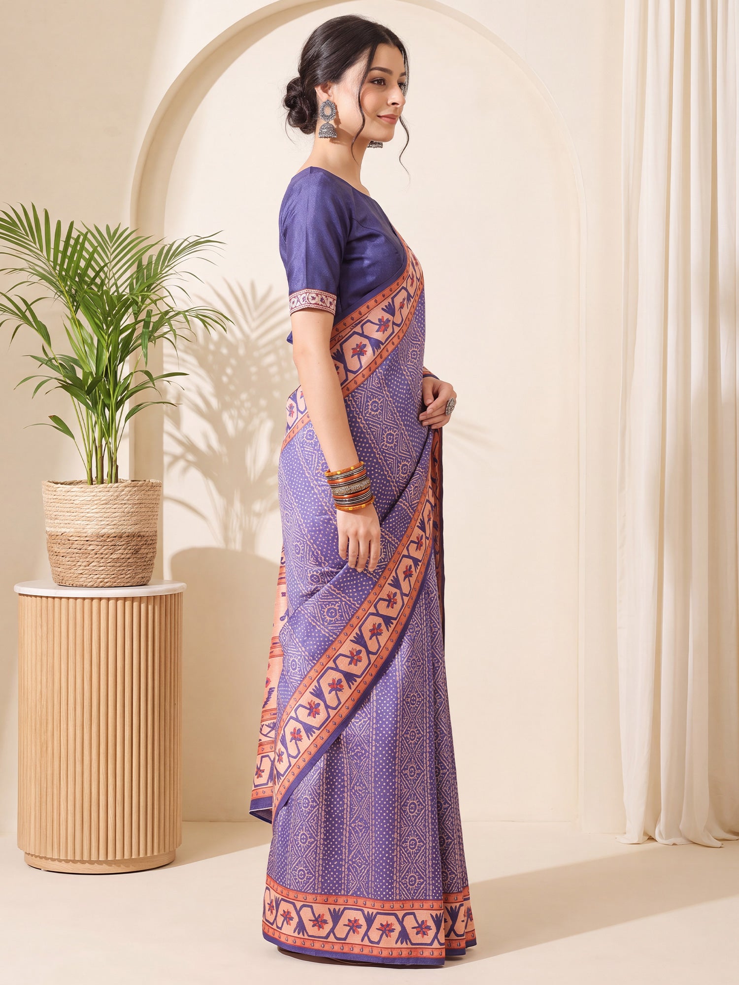 Lavender Silk Blend saree – detail view 2