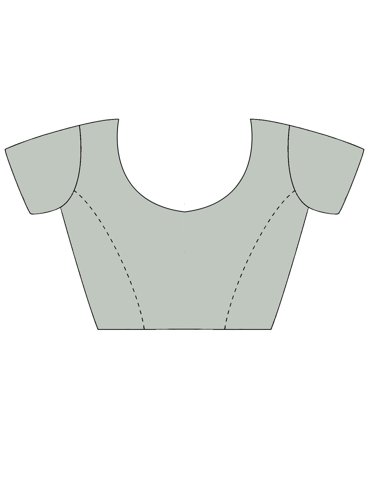 Unstitched light blue net blouse piece with embellished design