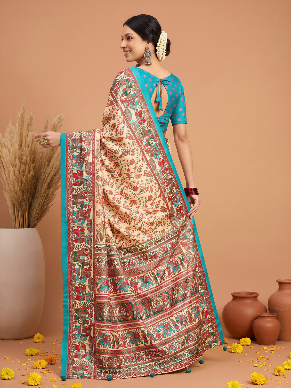 Assorted Silk Blend saree – detail view 1