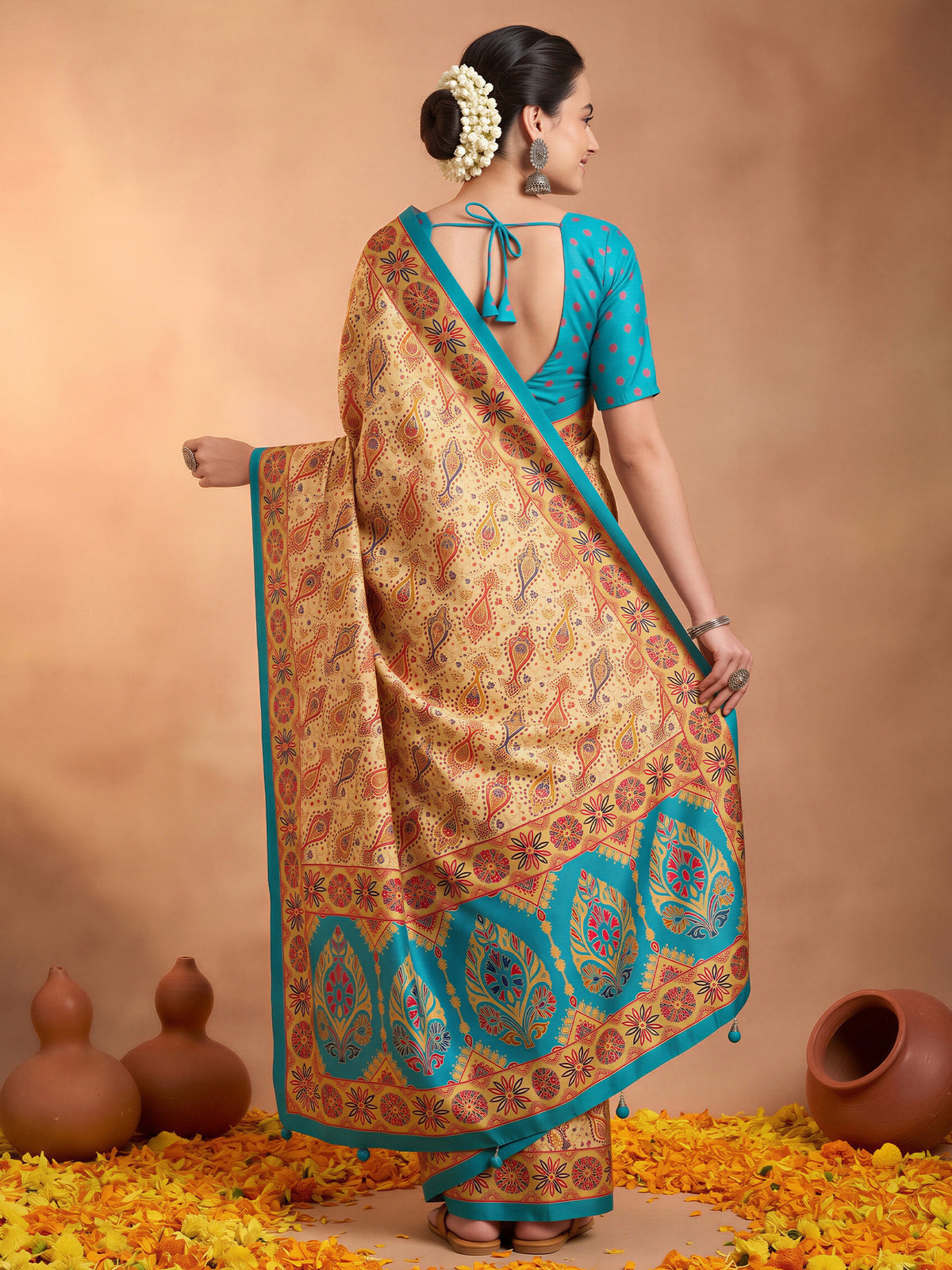 Light Blue Silk Blend saree – detail view 1