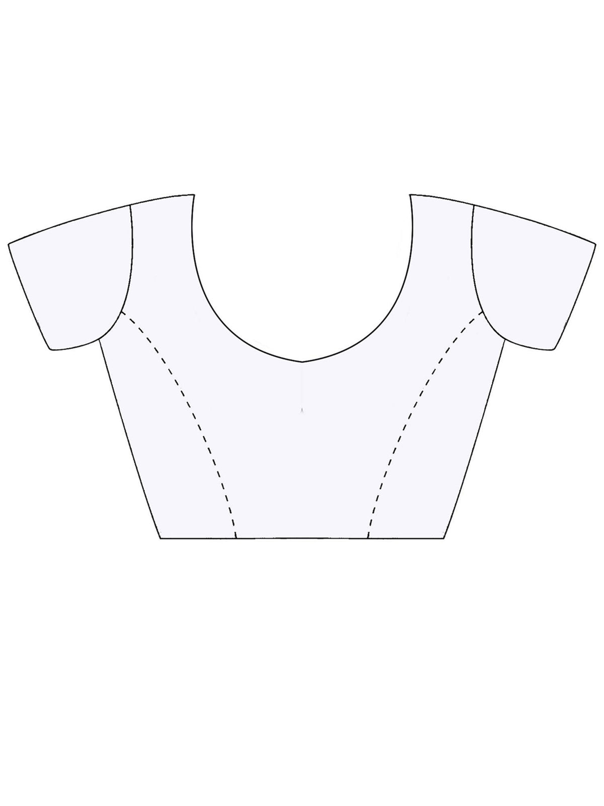 Unstitched white banarasi silk blouse piece with solid design