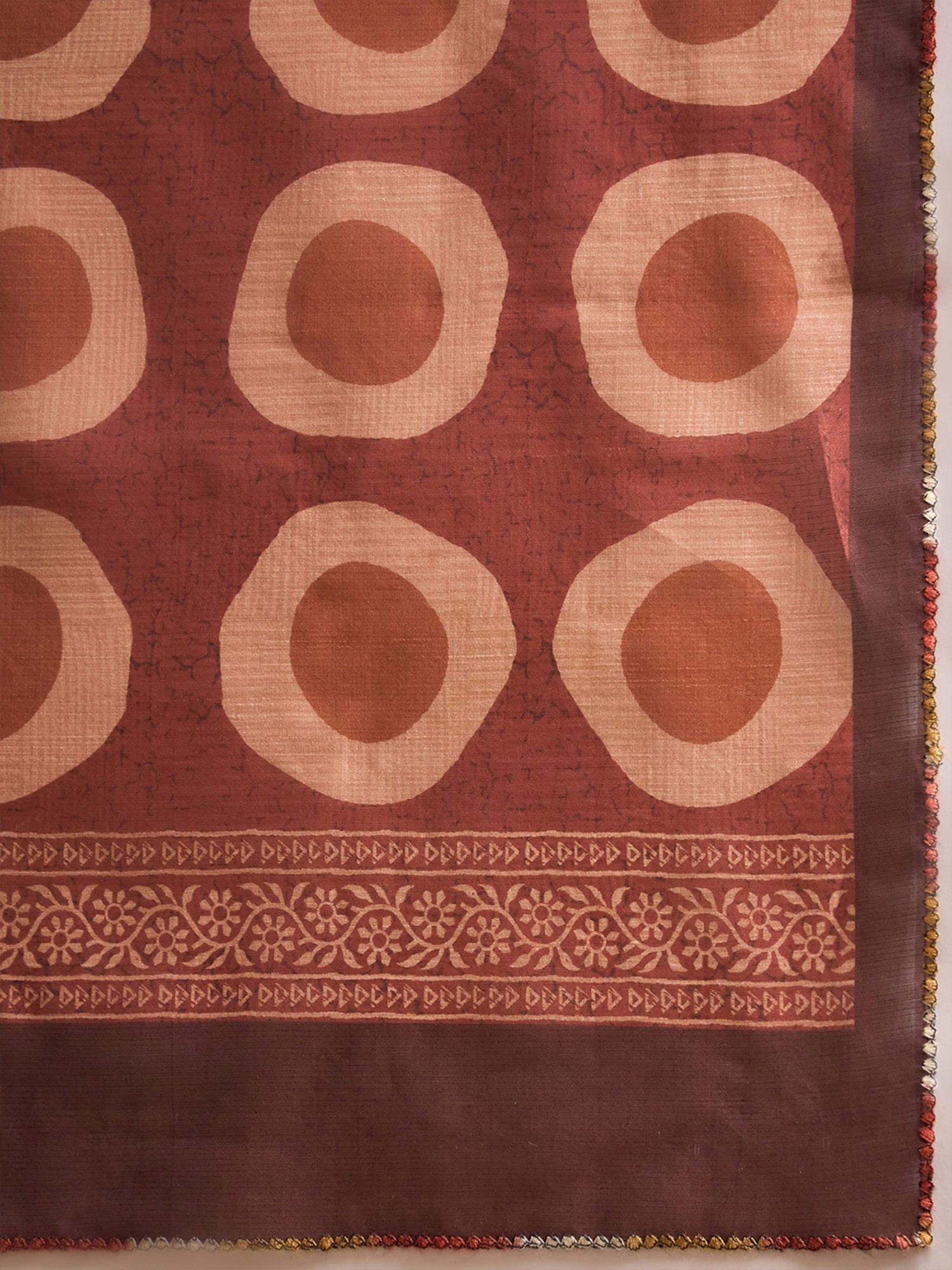 Light Brown Silk Blend saree – detail view 5