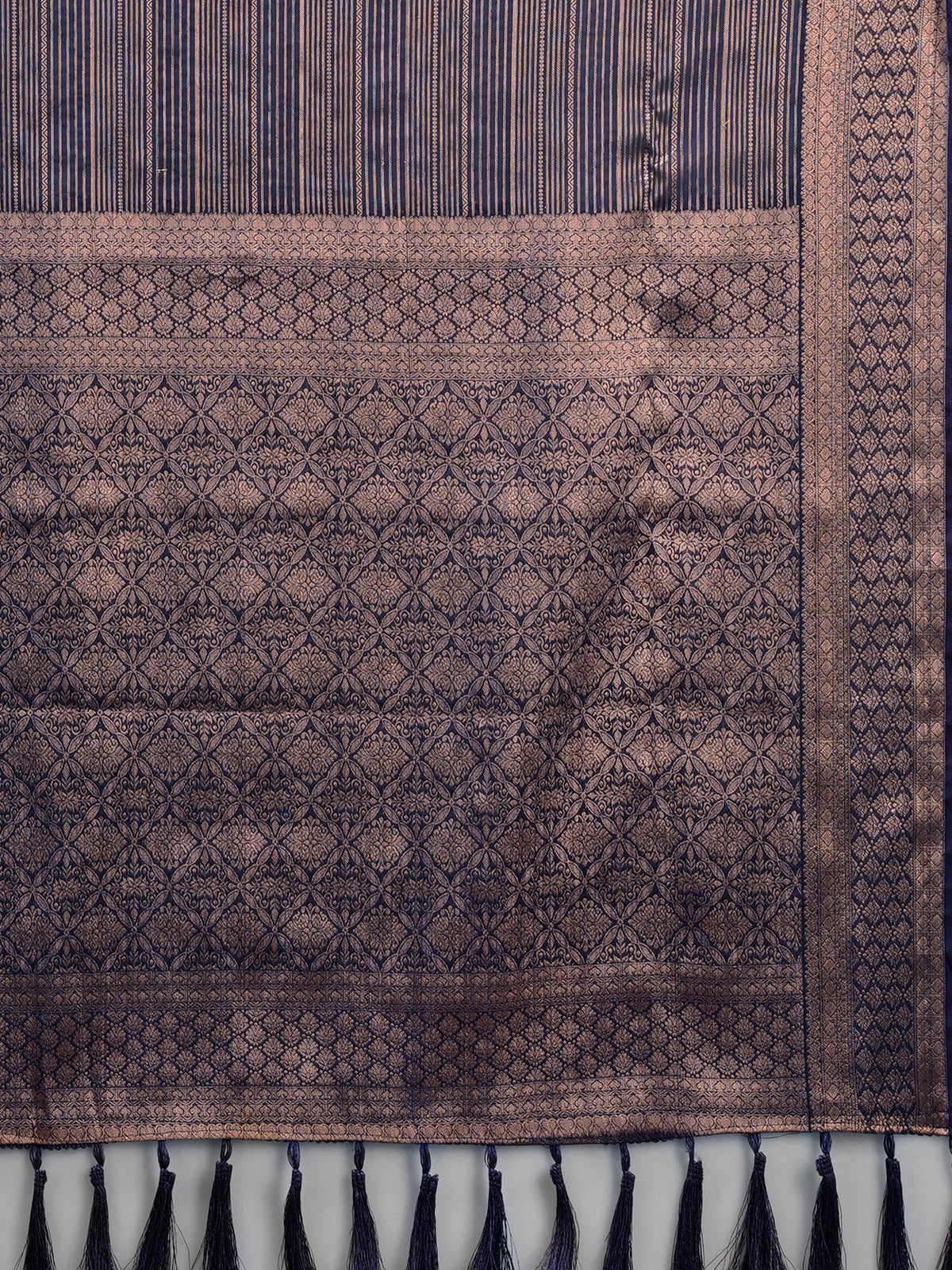 Navy Blue Viscose Silk saree – detail view 4