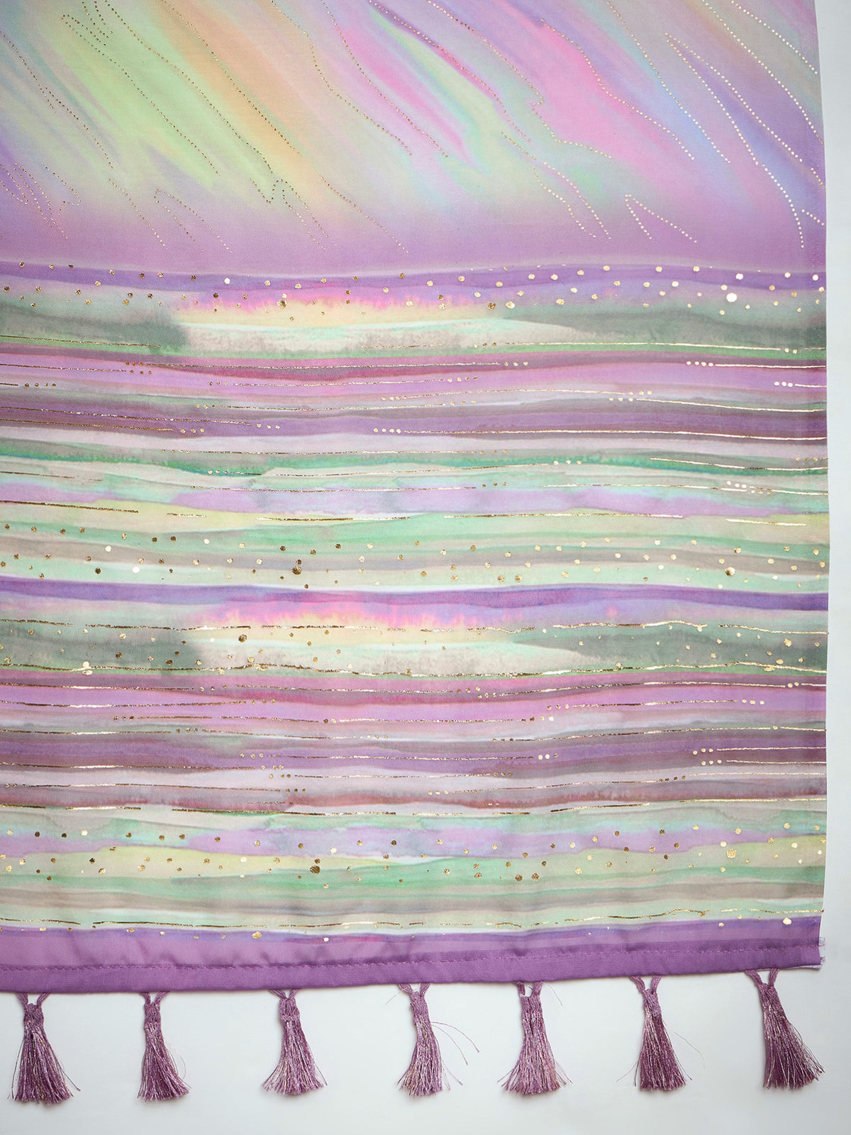 Multicolored Georgette saree – detail view 5