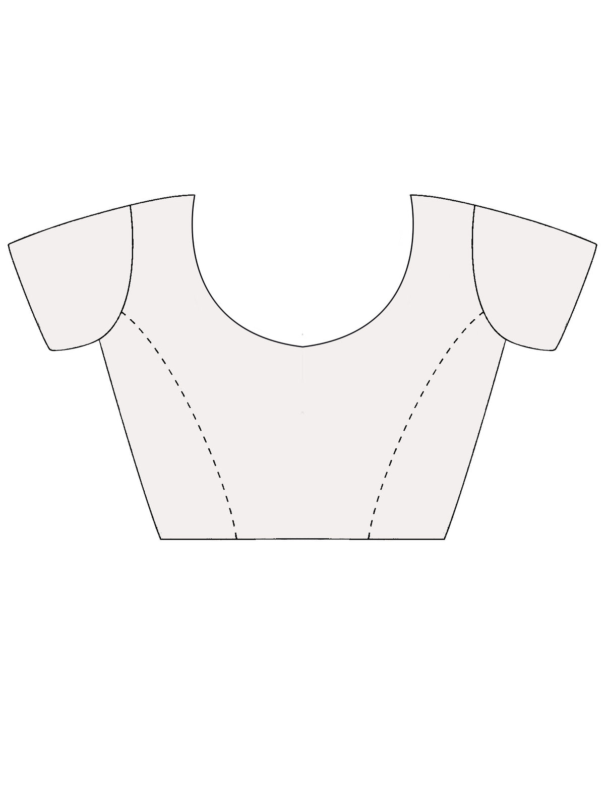 Unstitched white georgette blouse piece with solid design