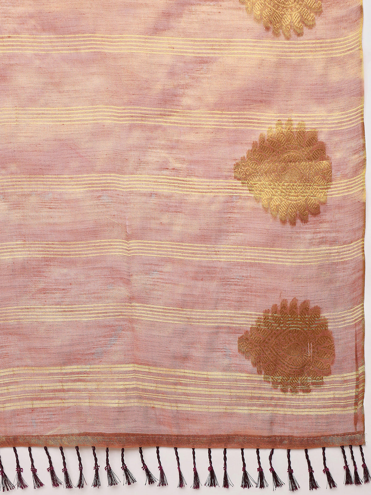 Metallic Linen saree – detail view 5