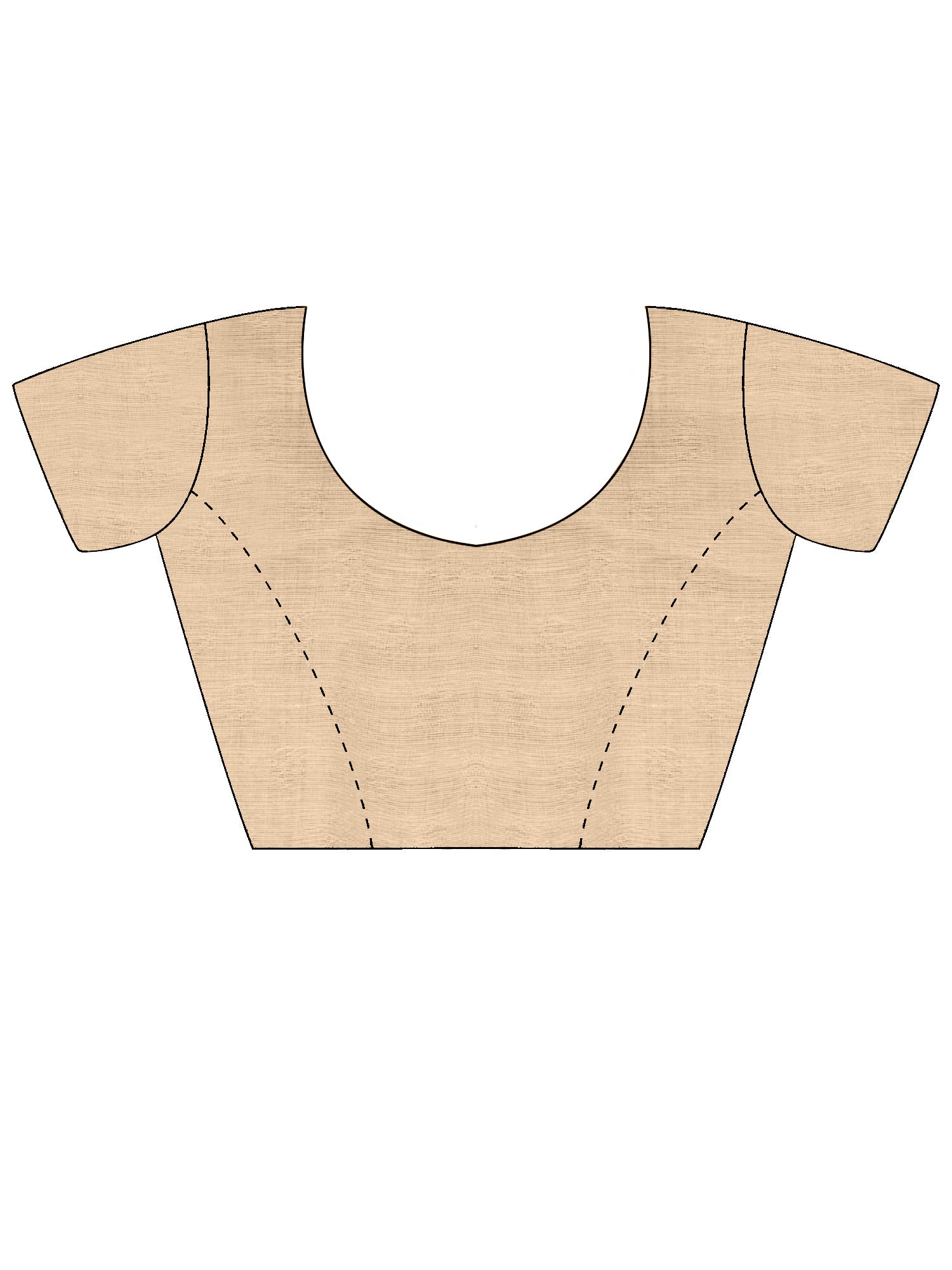 Unstitched cream silk blend blouse piece with woven design design
