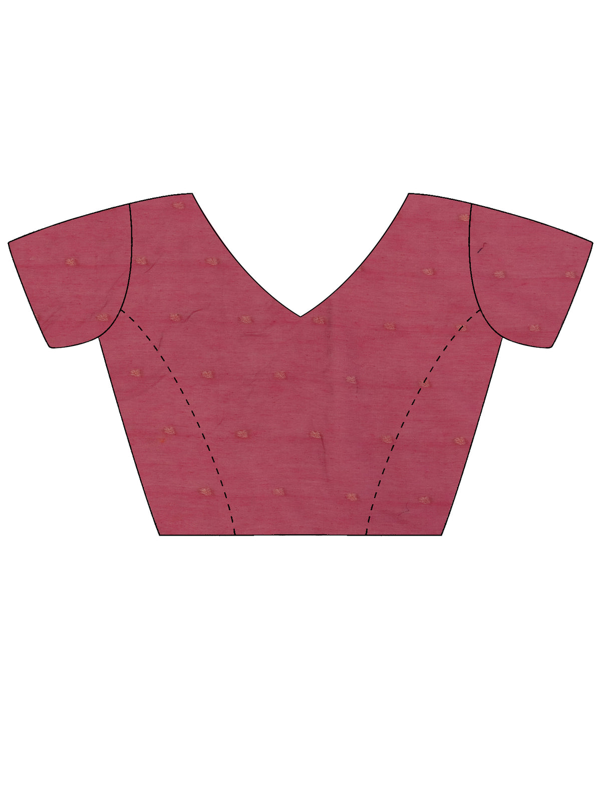 Unstitched wine silk blend blouse piece with zari butta design