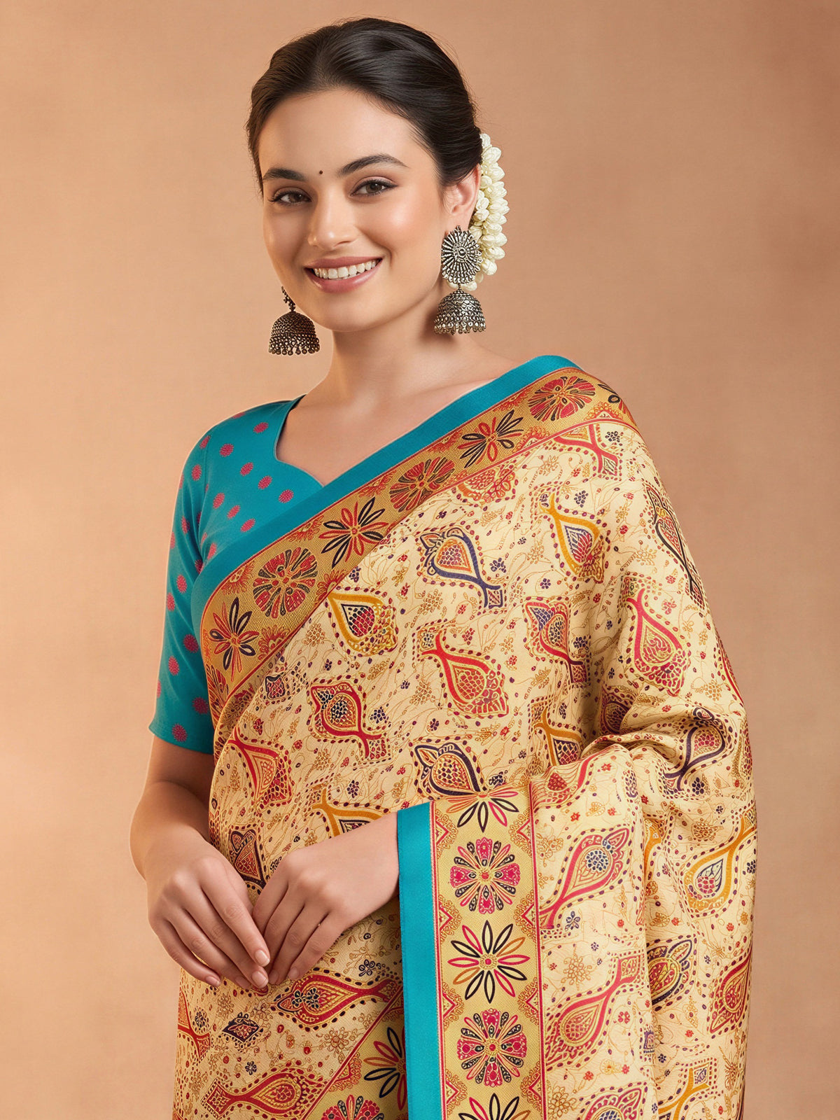 Light Blue Silk Blend saree – detail view 4