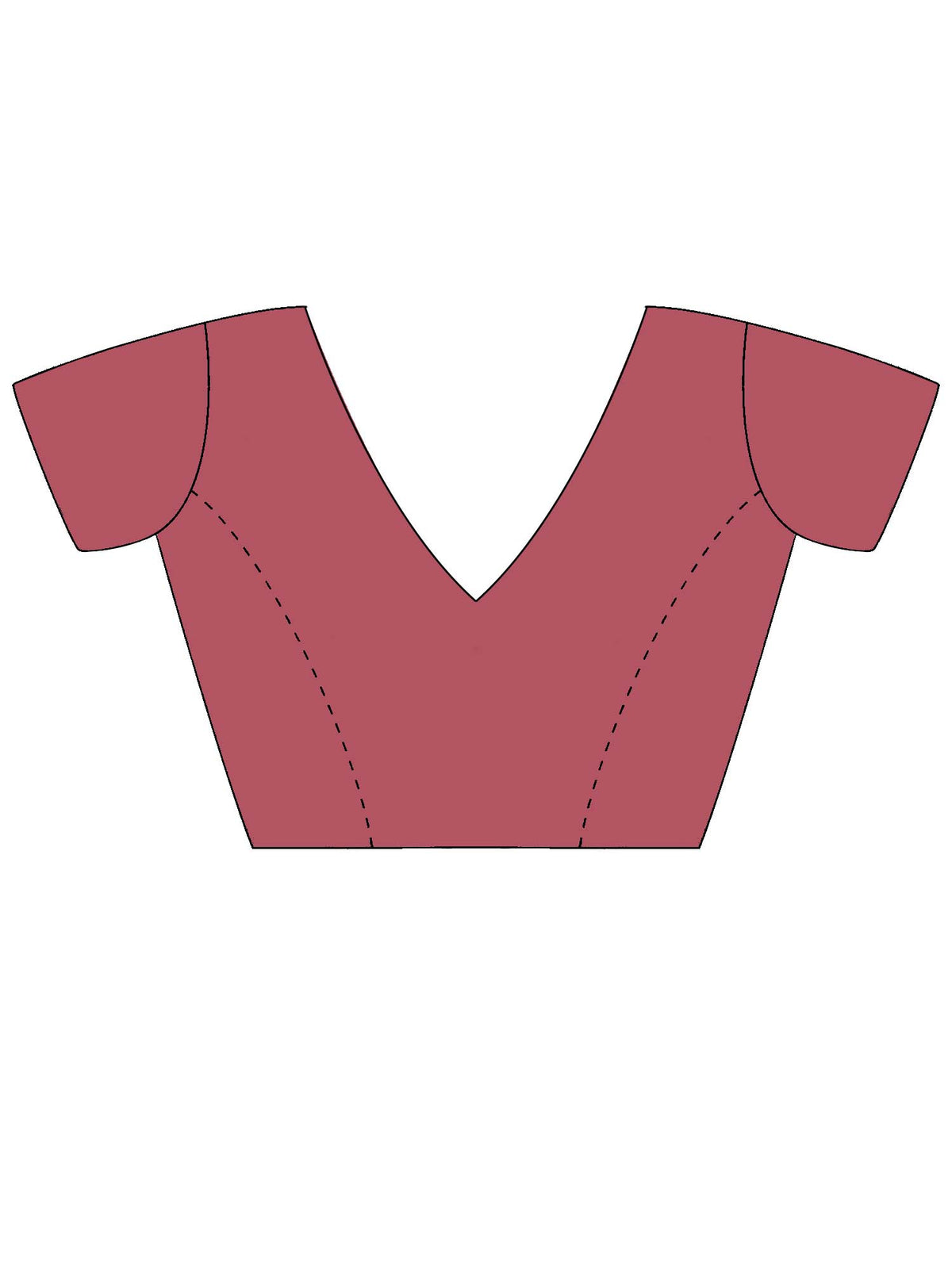 Unstitched pink organza blouse piece with embellished design