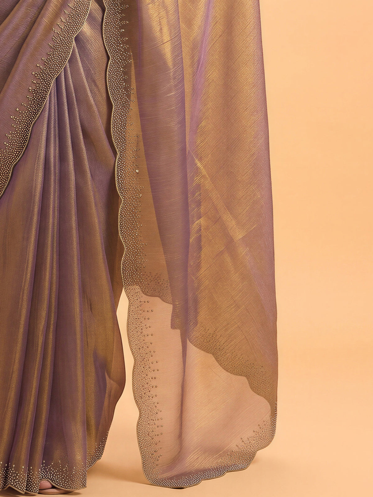 Metallic Satin Silk saree – detail view 5