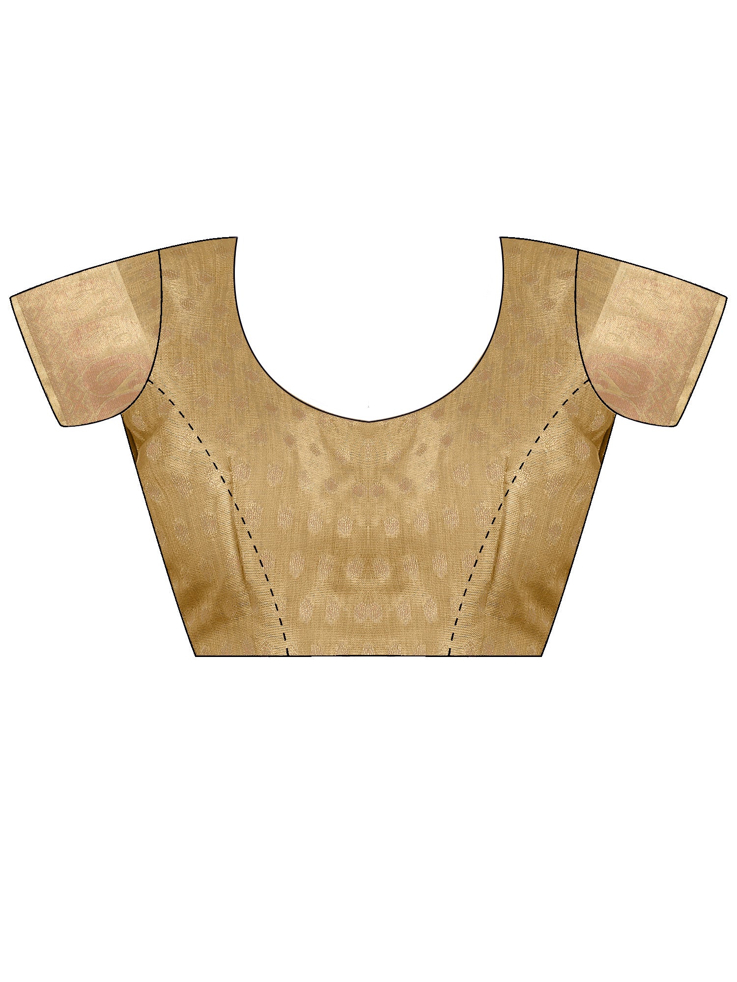 Unstitched cream linen blouse piece with ethnic motif design