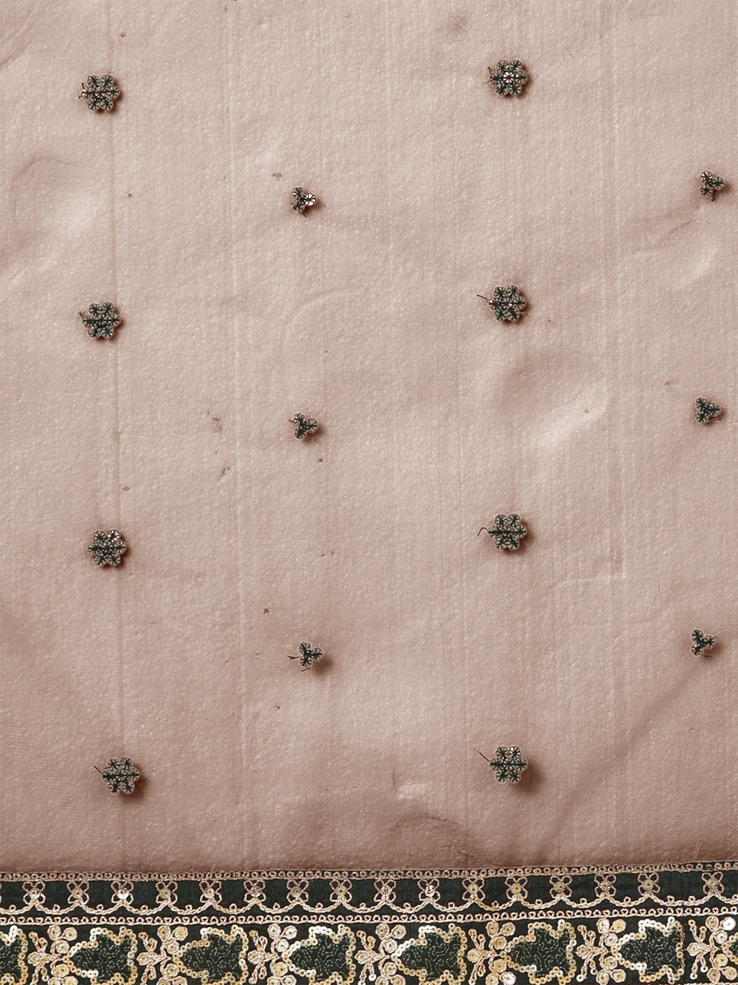 Beige Net saree – detail view 5