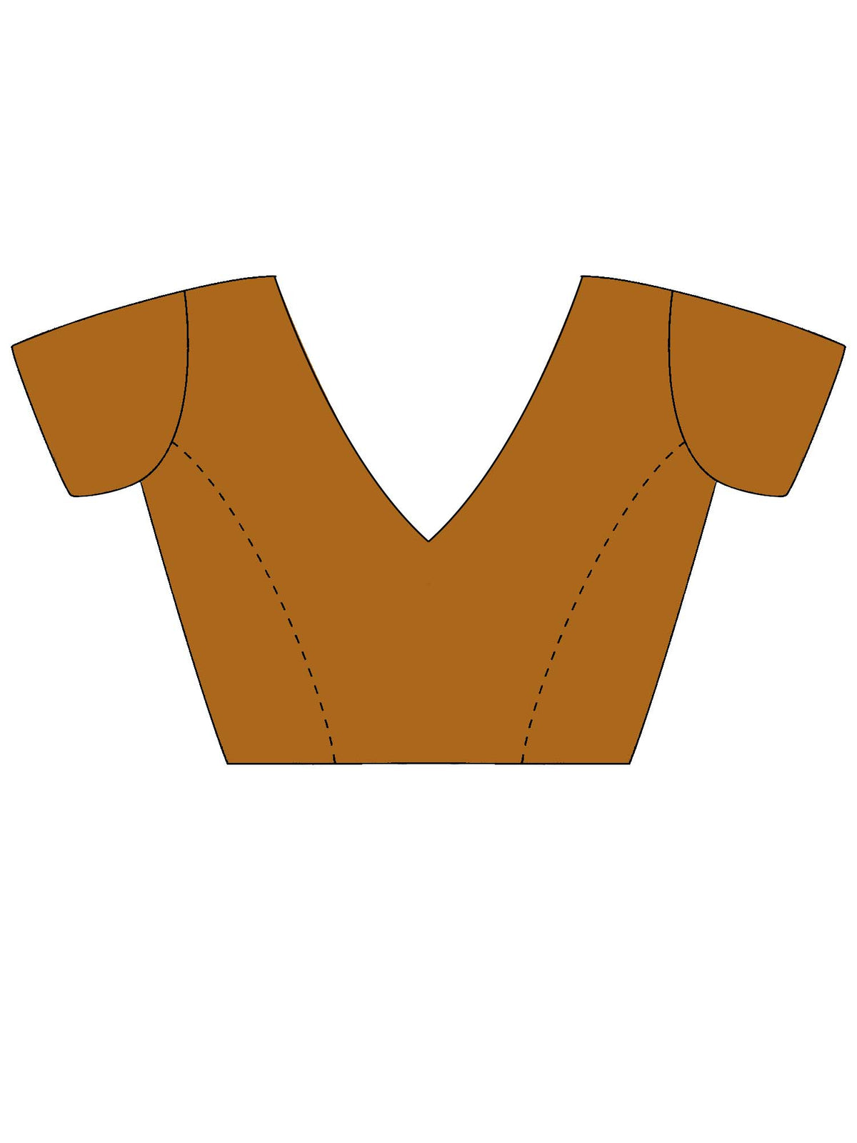 Unstitched mustard georgette blouse piece with solid design