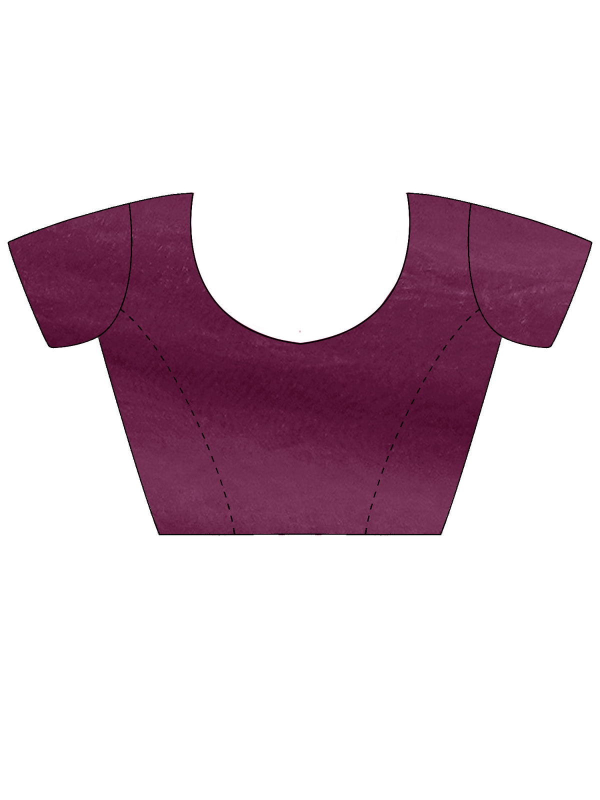 Unstitched magenta silk blend blouse piece with solid design