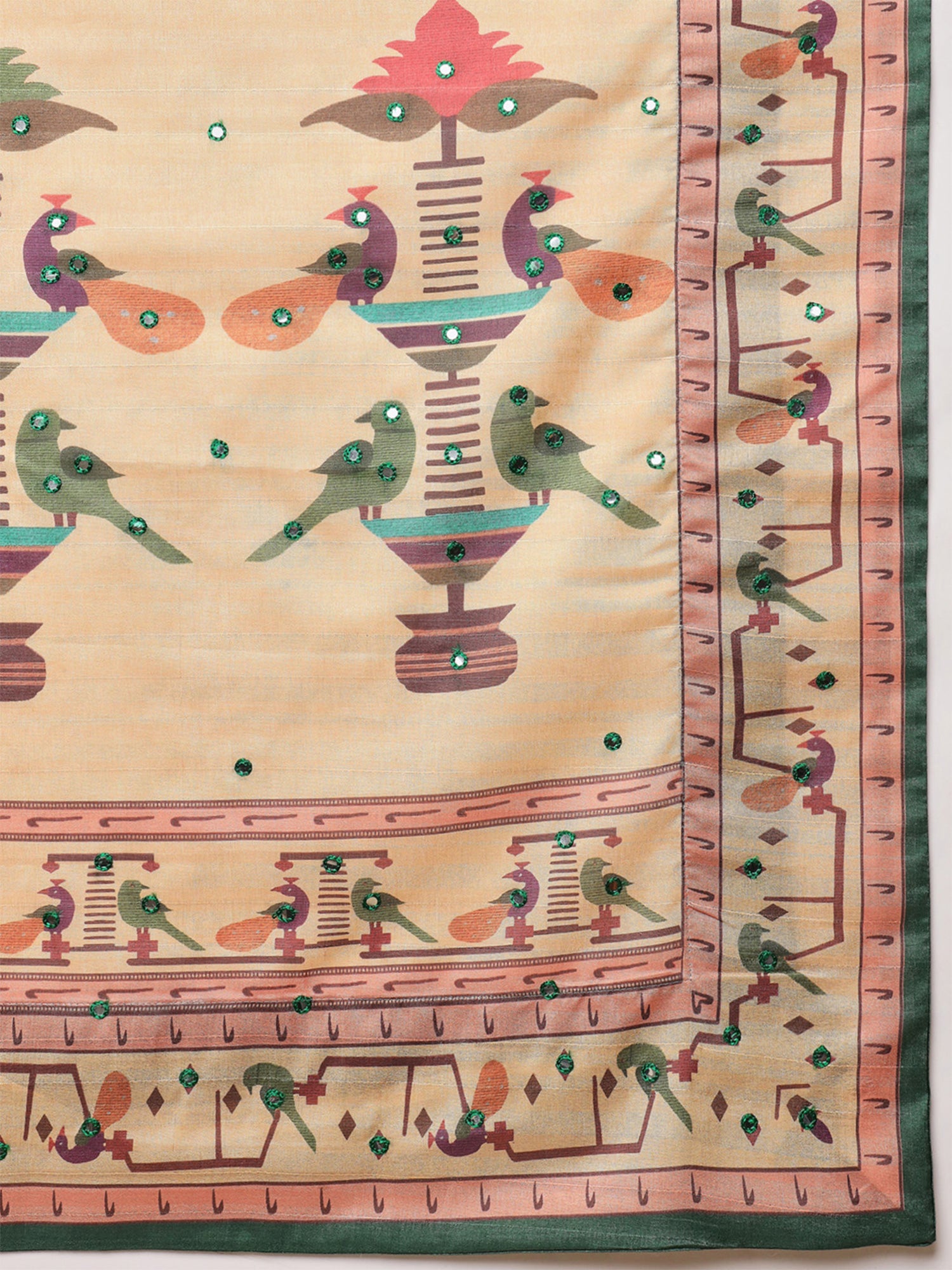 Sea Green Silk Blend saree – detail view 5