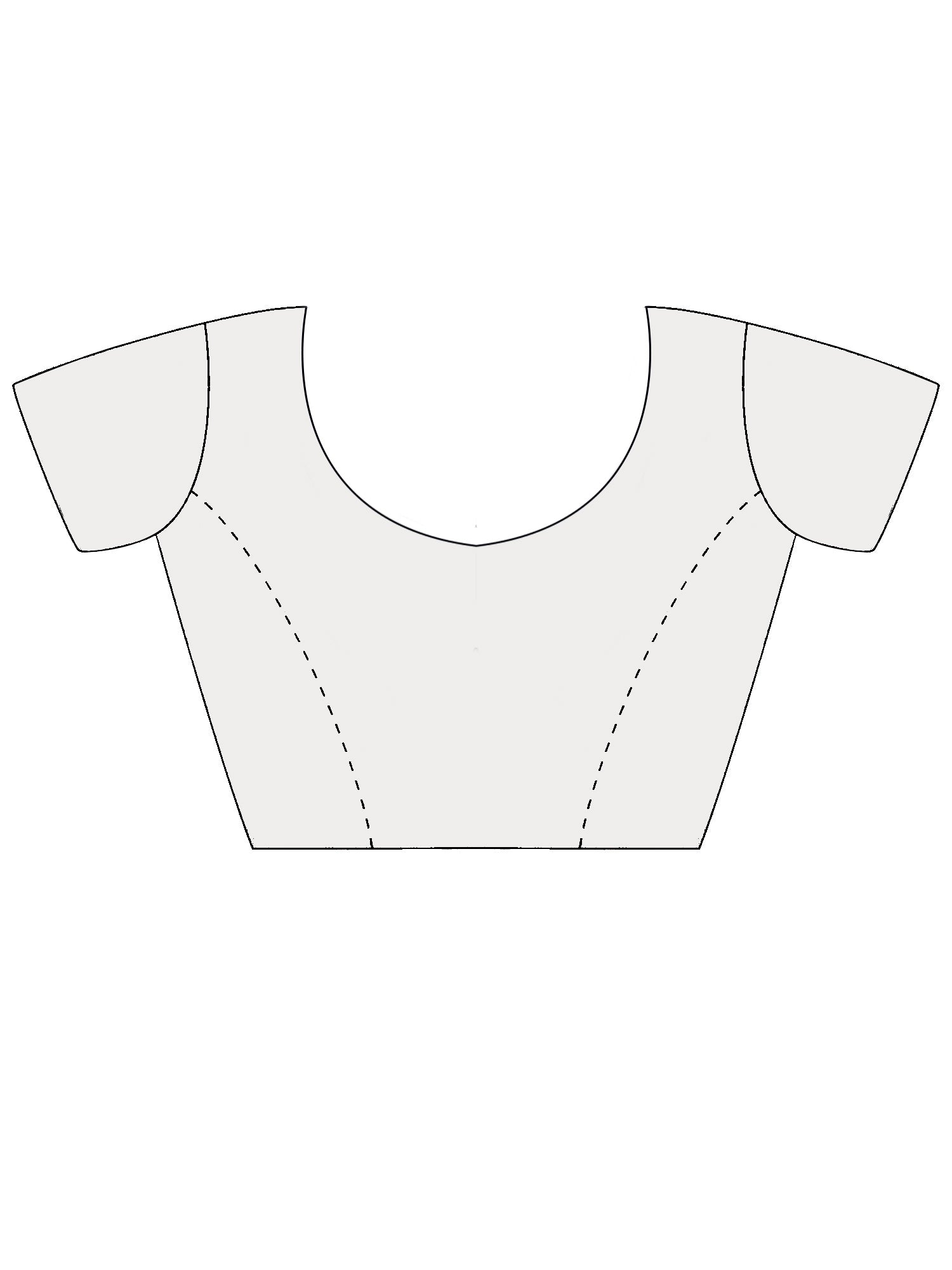 Unstitched white banglori silk blouse piece with solid design