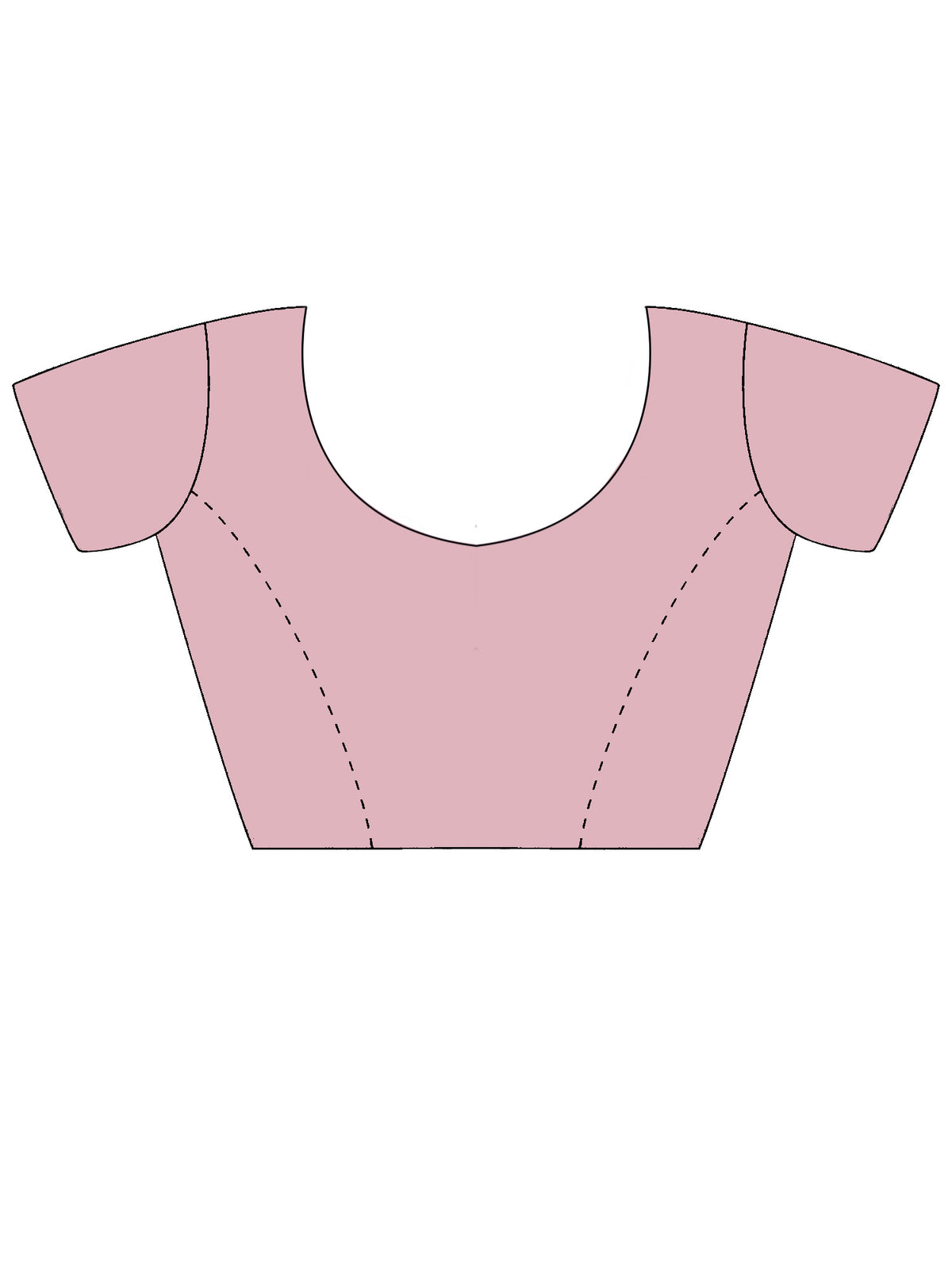 Unstitched lavender net blouse piece with embellished design