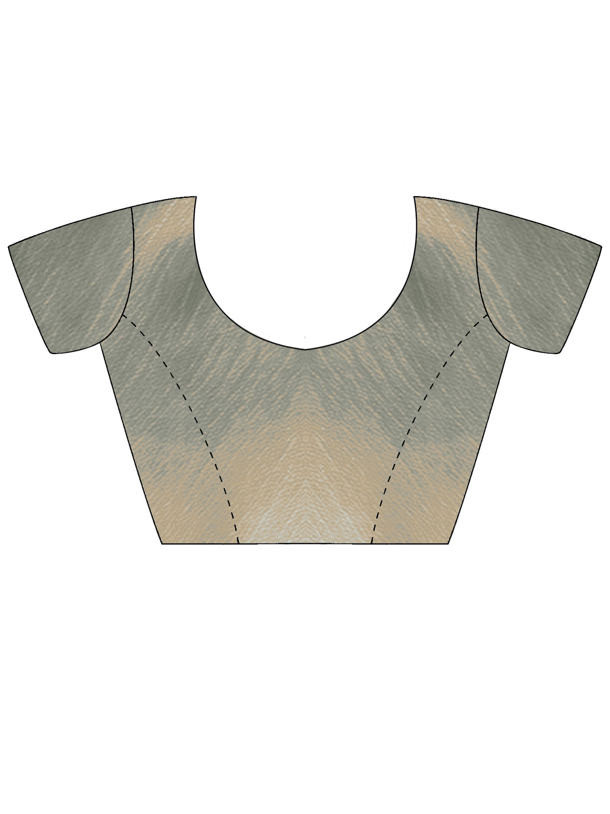 Unstitched metallic silk blouse piece with embellished design