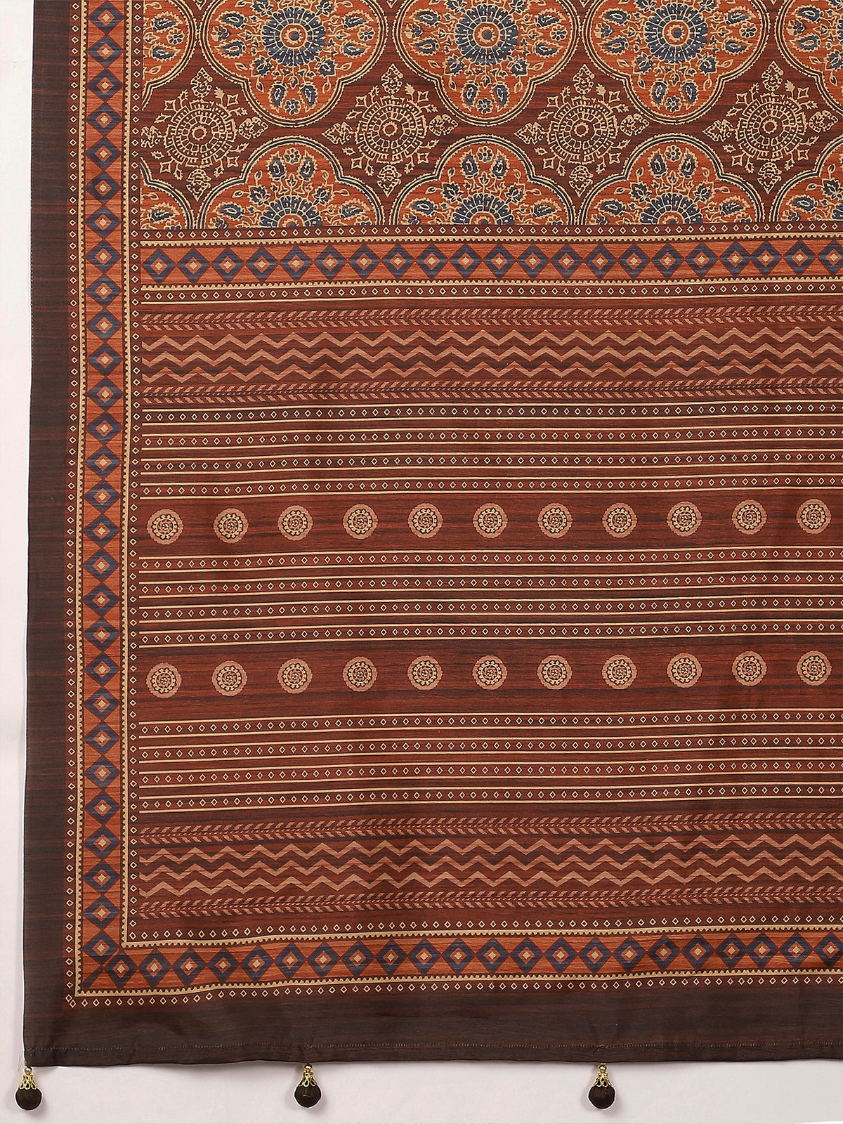 Brown Silk Blend saree – detail view 5