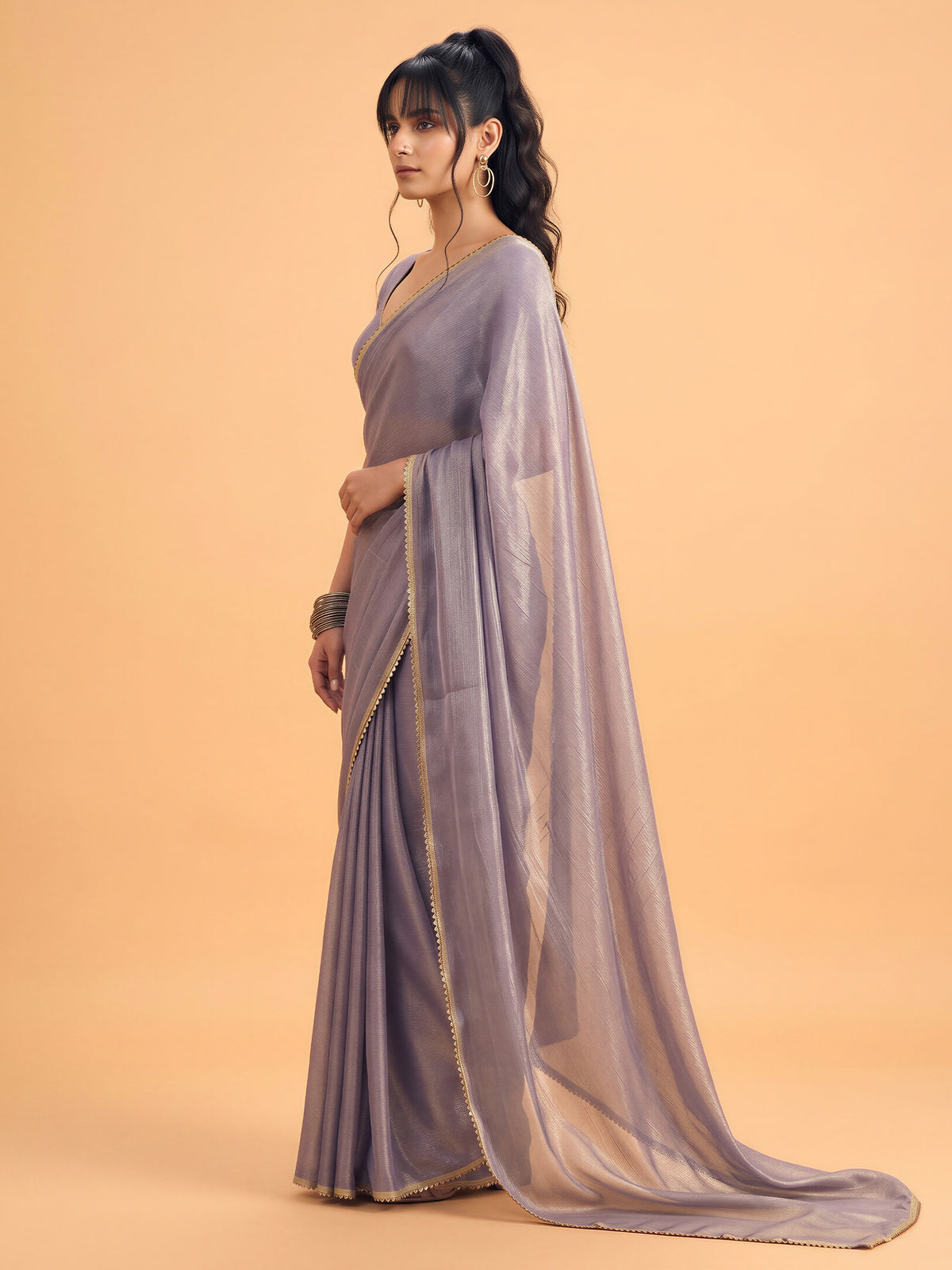 Metallic Silk saree – detail view 2