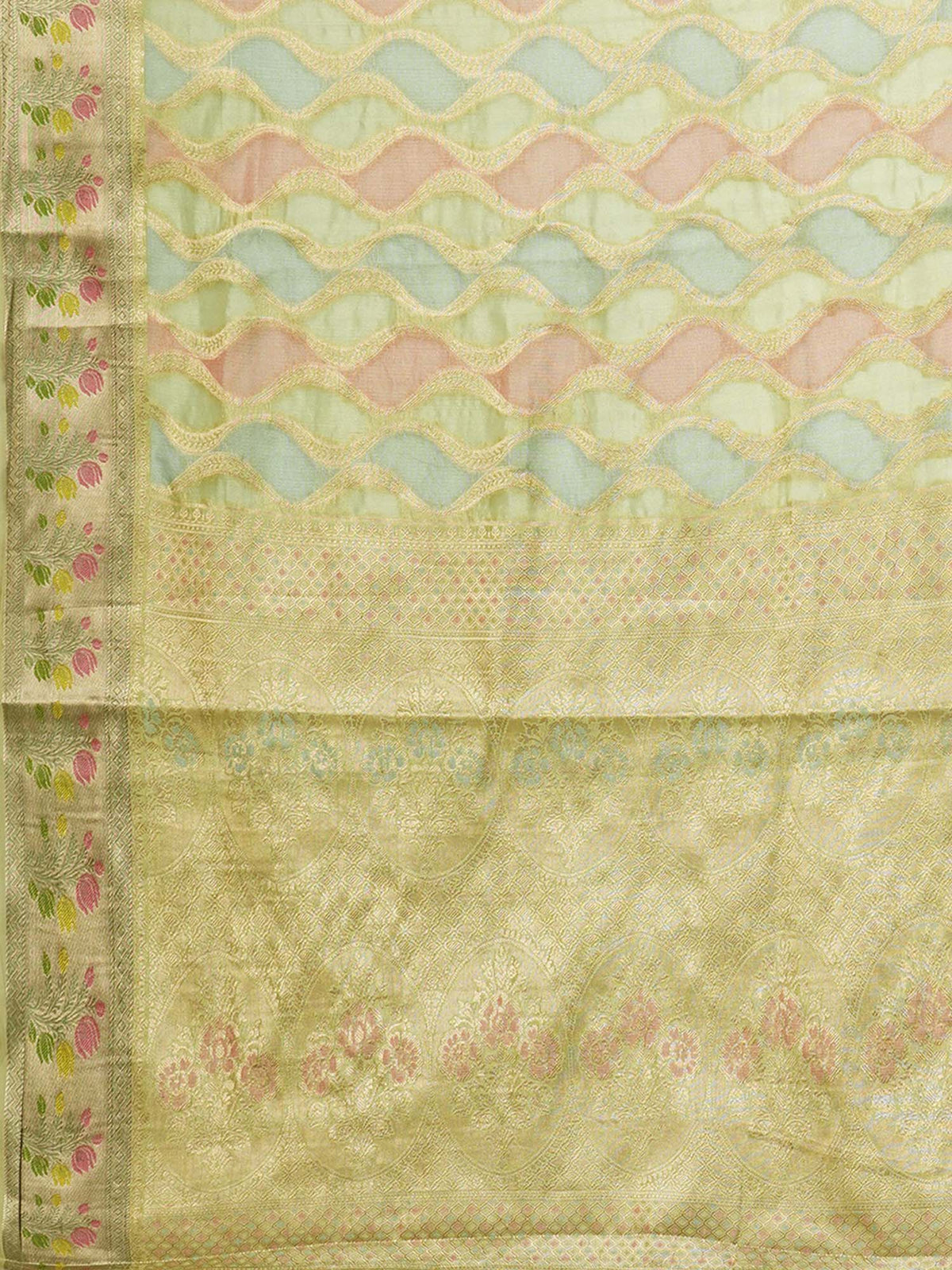 Light Green Organza saree – detail view 5