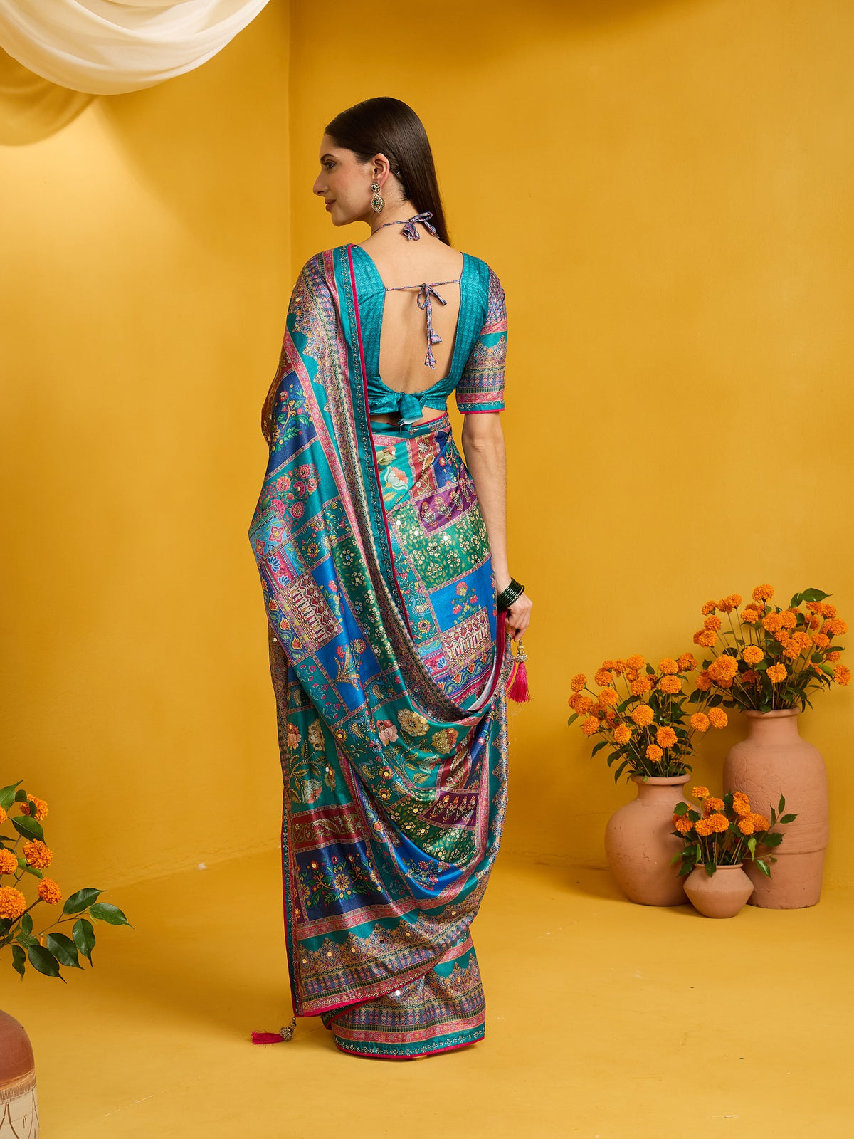 Light Blue Silk Blend saree – detail view 1