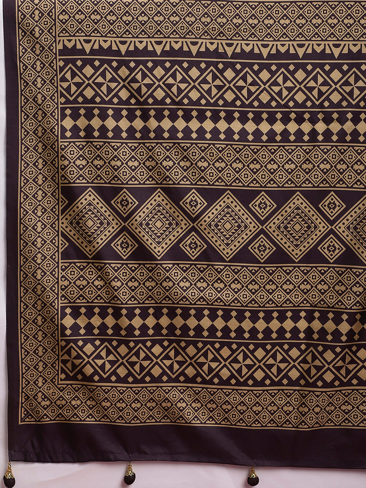 Dark Brown Silk Blend saree – detail view 5