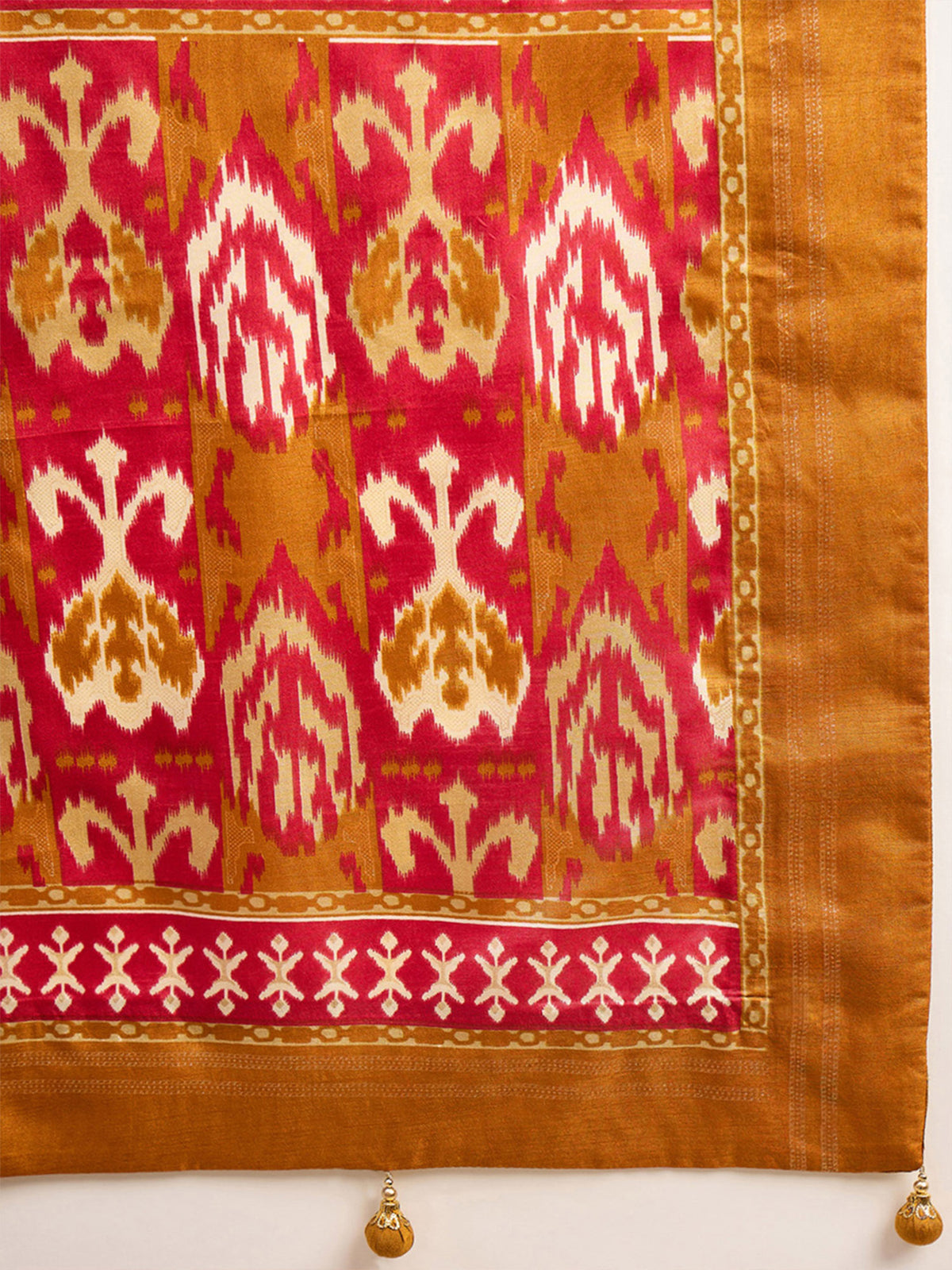 Mustard Silk Blend saree – detail view 5