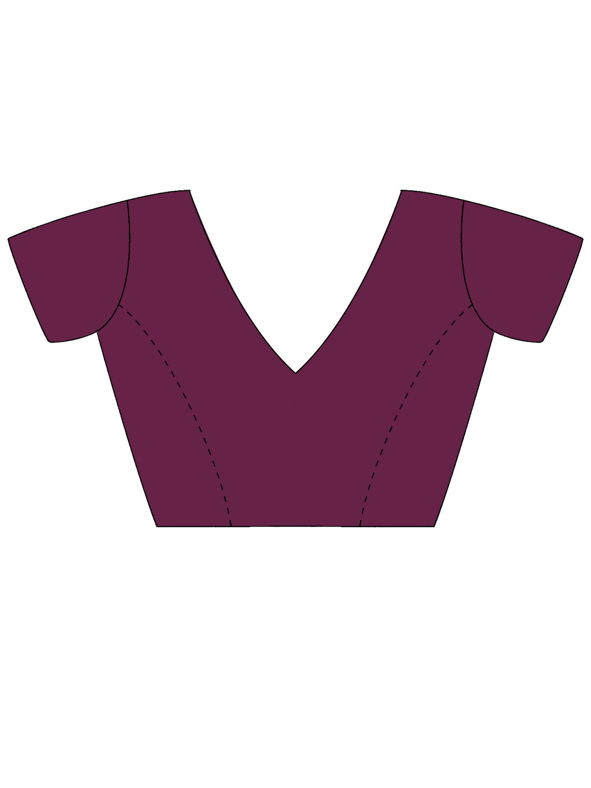 Unstitched purple georgette blouse piece with embellished design