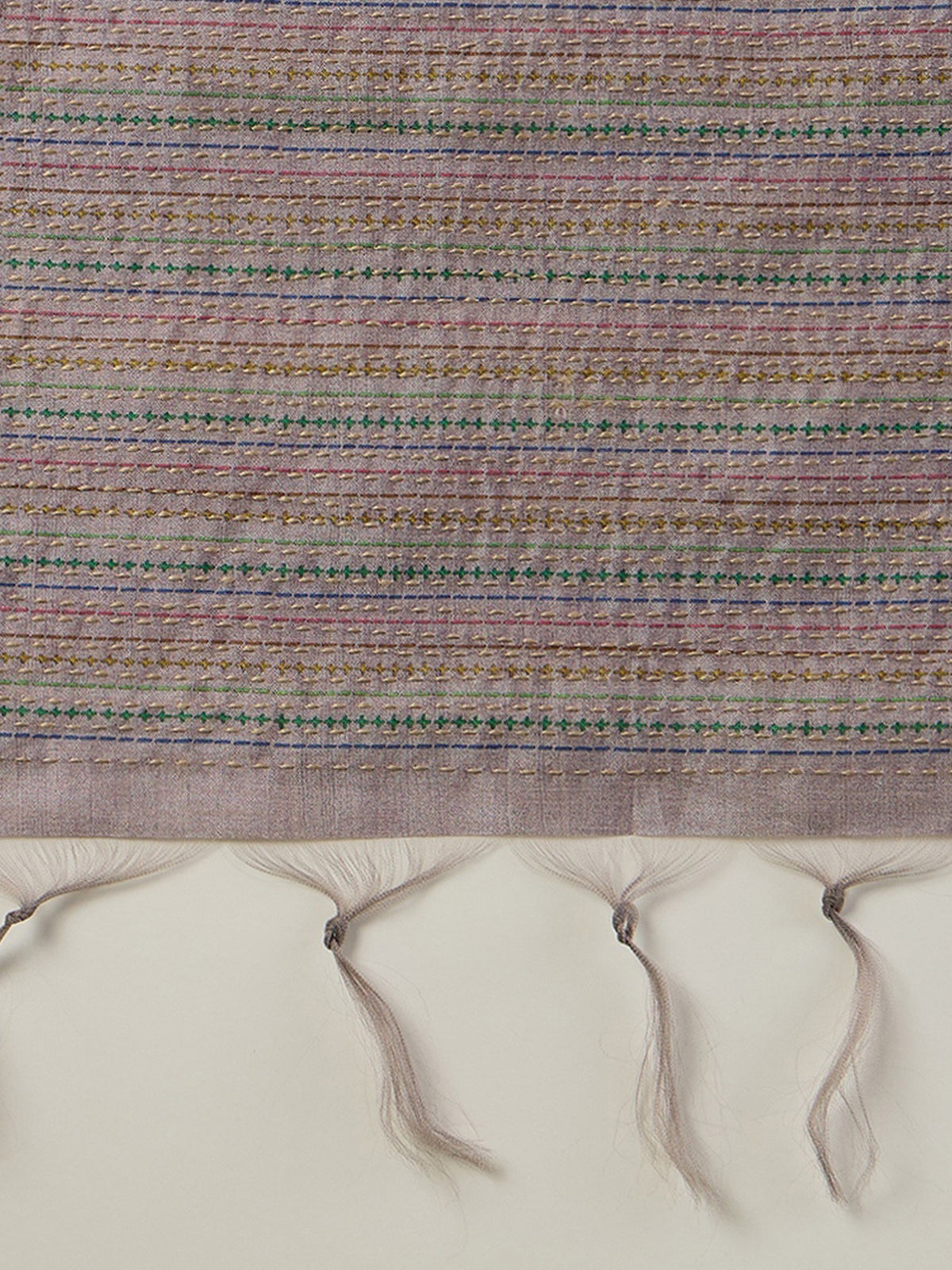 Lavender art silk saree view 7