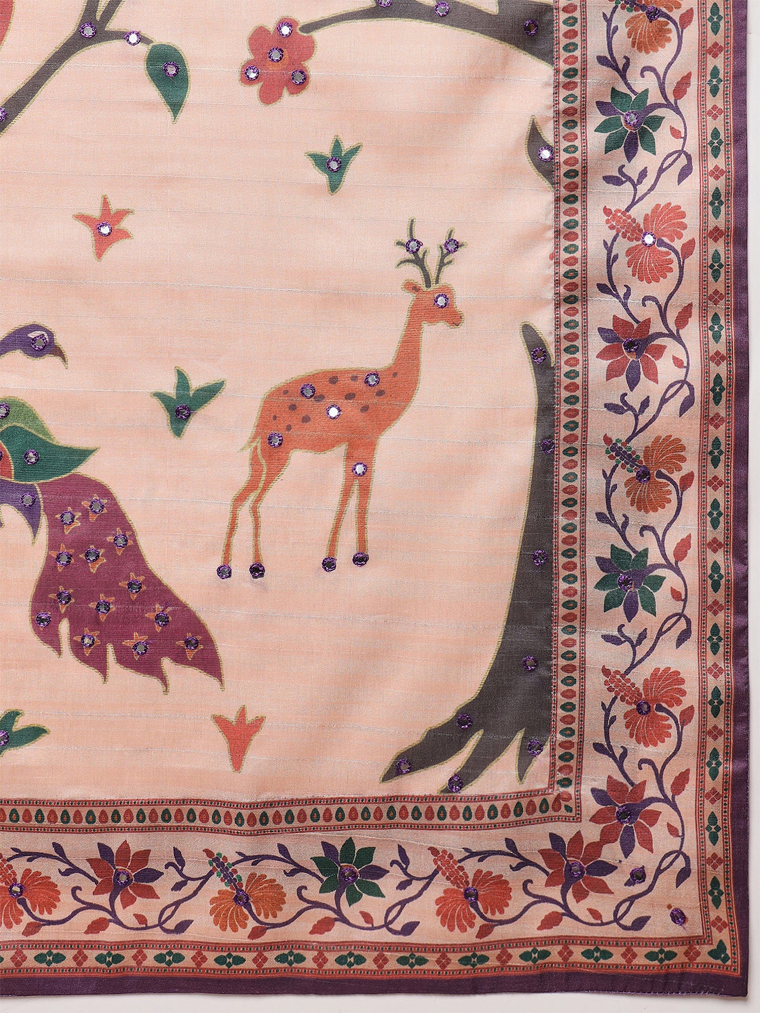 Purple Silk Blend saree – detail view 5