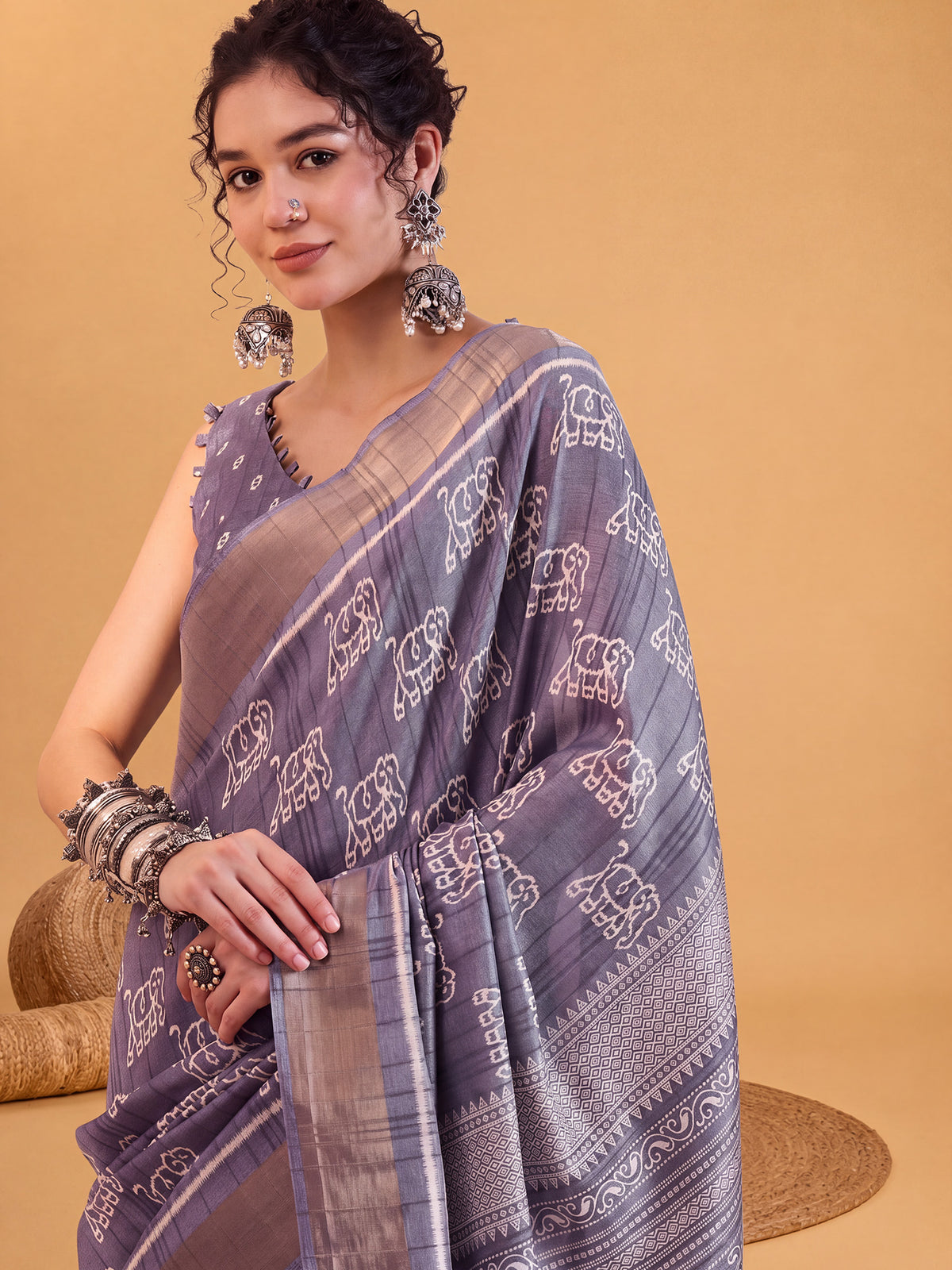 Metallic Silk Blend saree – detail view 4