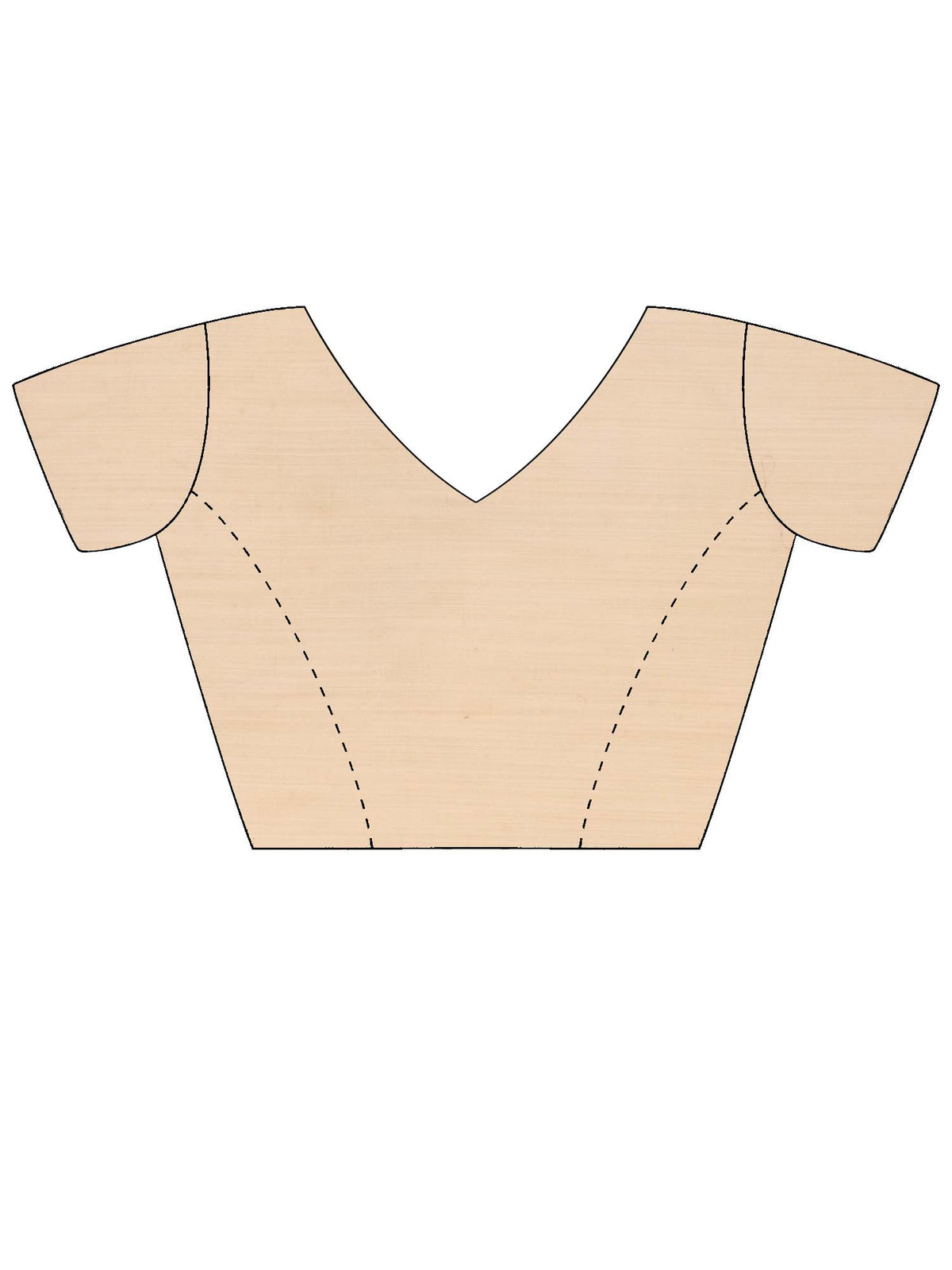 Unstitched beige linen blouse piece with solid design