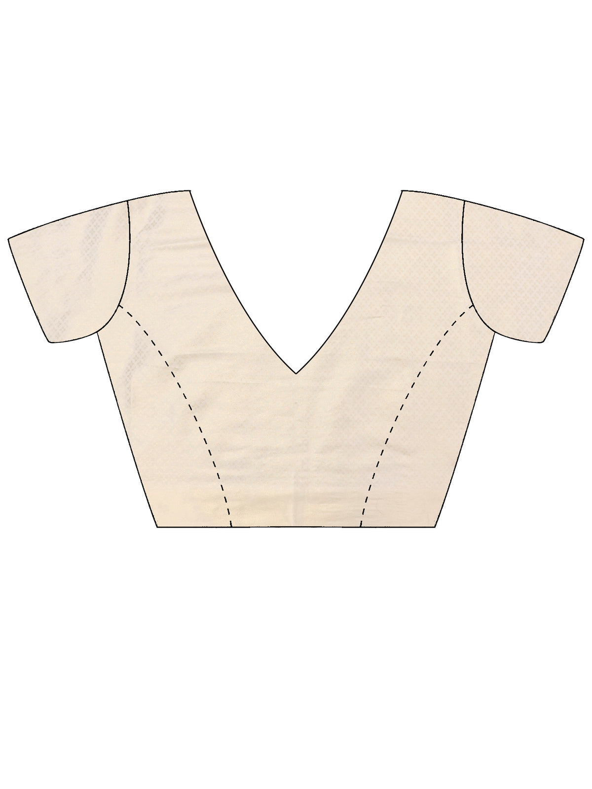 Unstitched off white silk blend blouse piece with woven design design