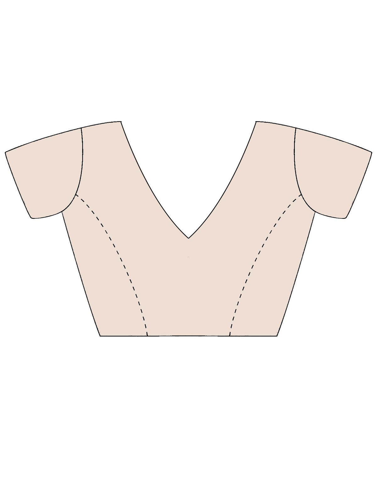 Unstitched white organza blouse piece with embellished design