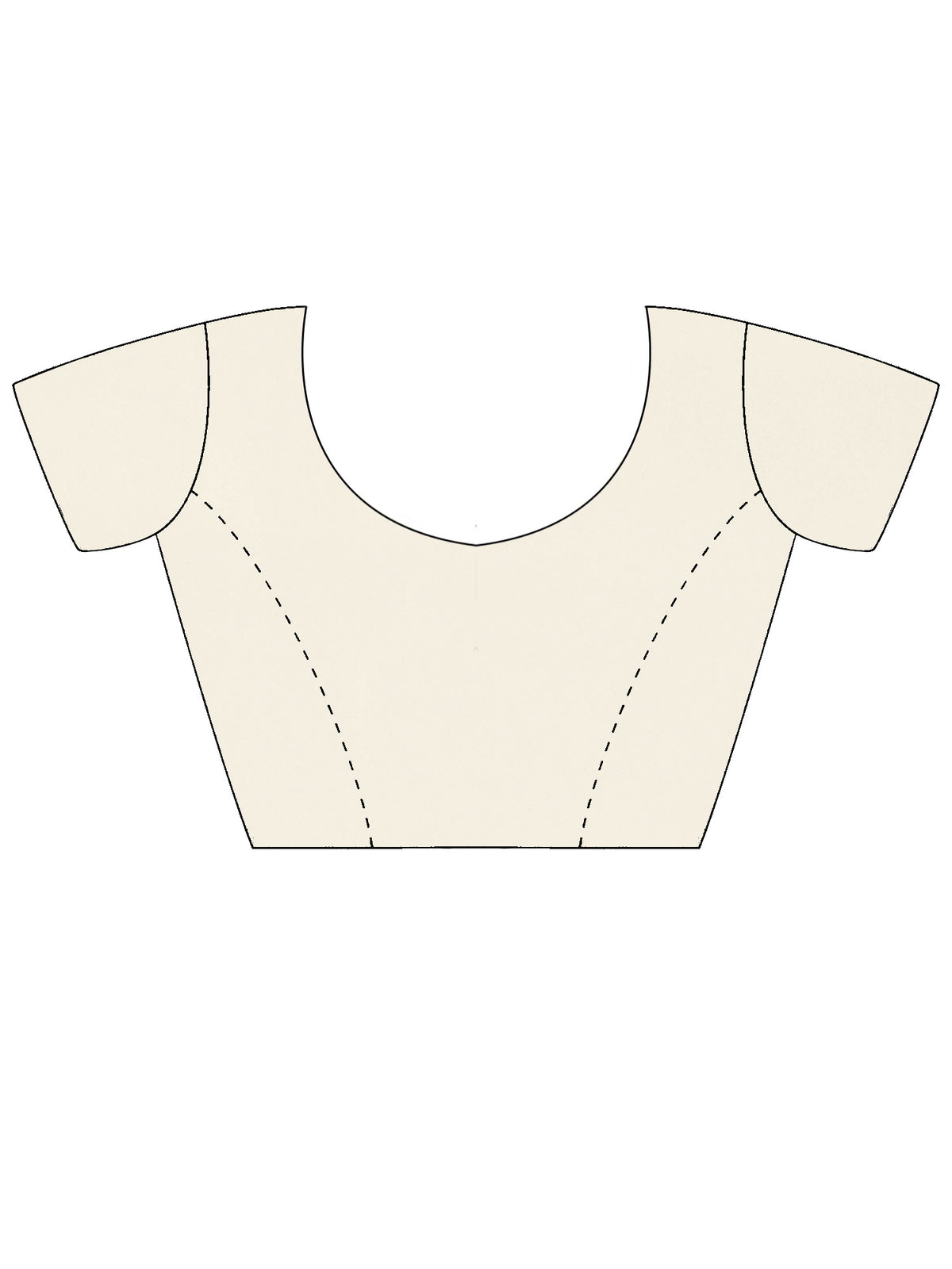Unstitched off white satin blouse piece with solid design