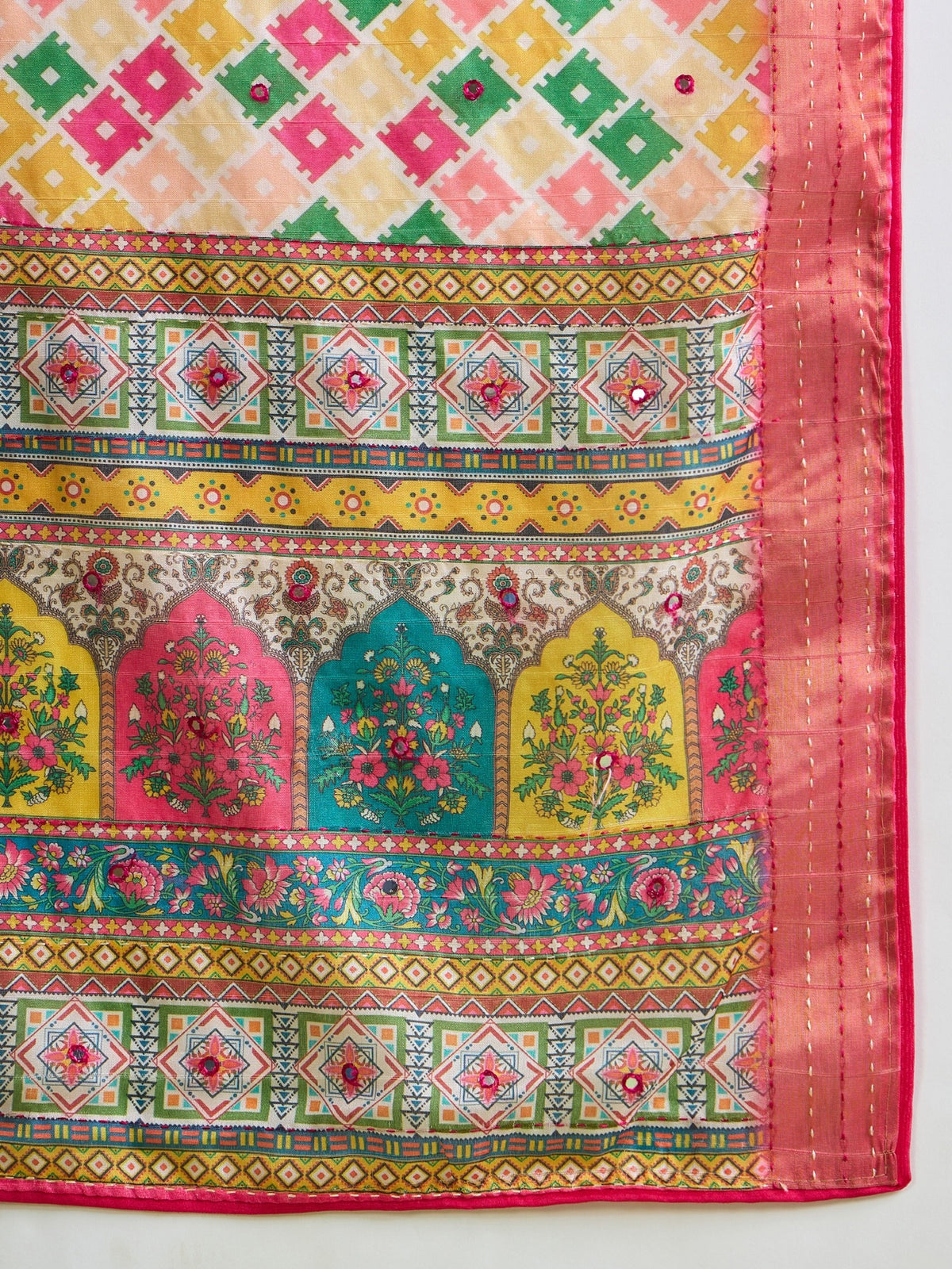 Beige Tussar Silk saree – detail view 6