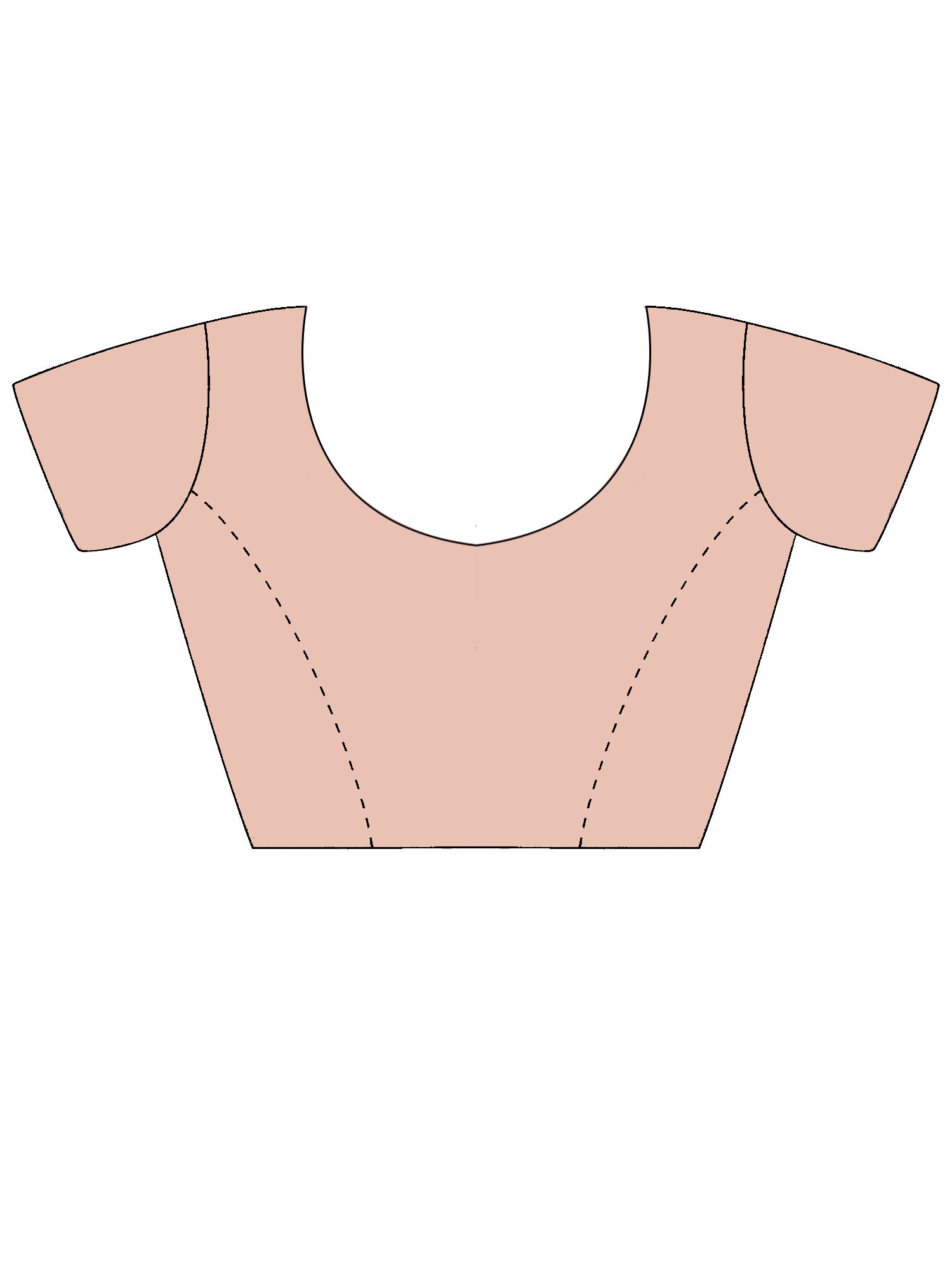 Unstitched pink net blouse piece with embellished design