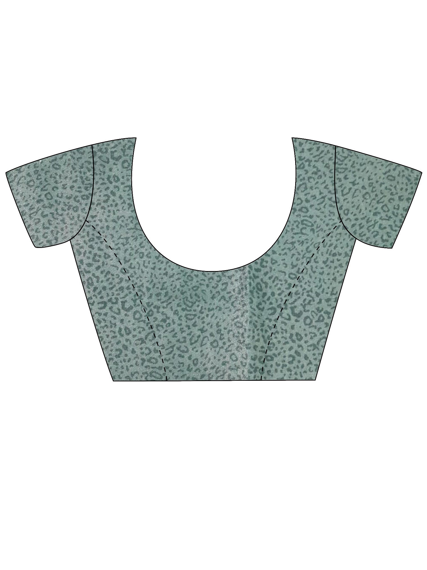 Unstitched grey crepe blouse piece with solid design