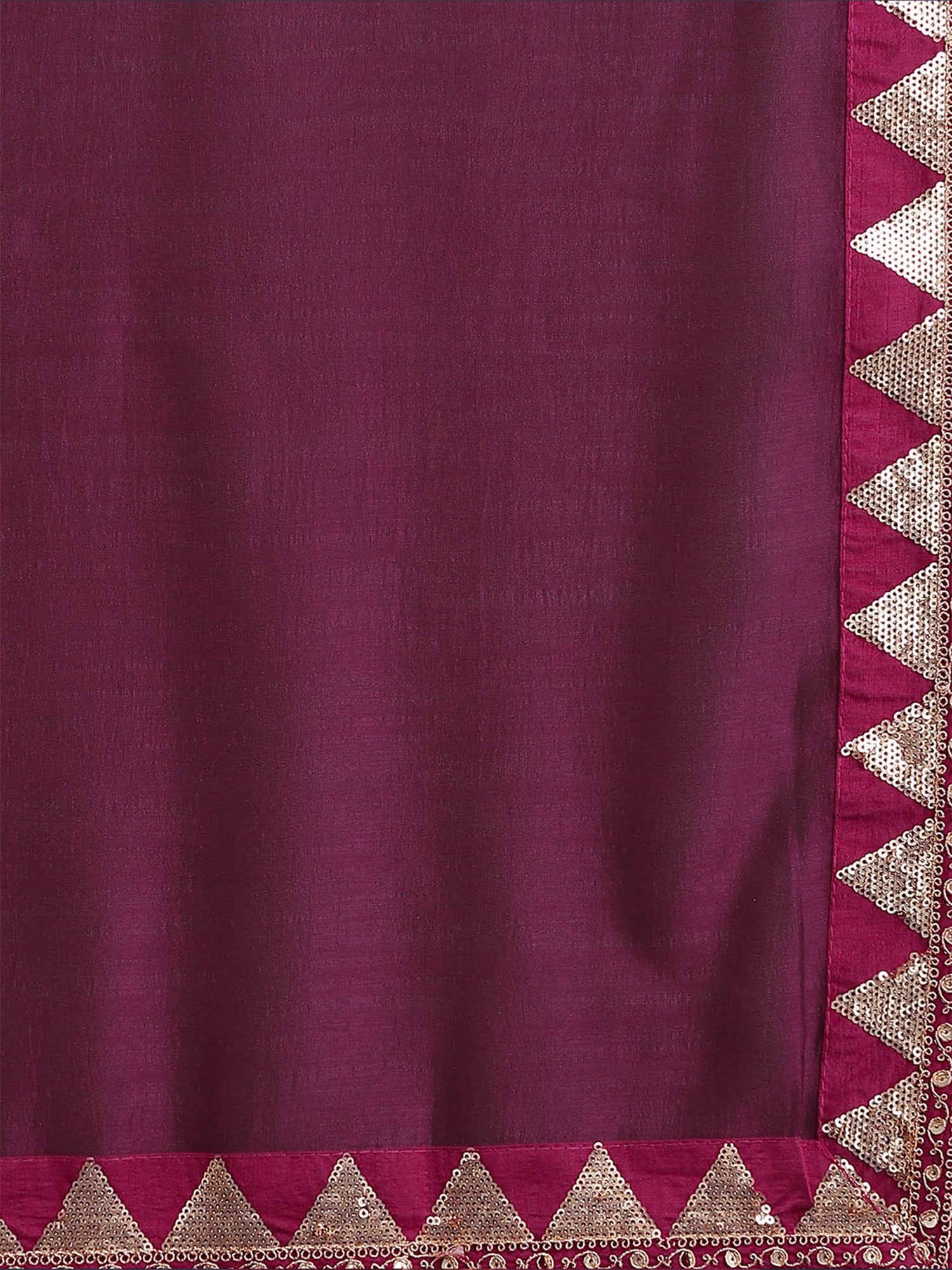 Purple Vichitra Silk saree – detail view 5