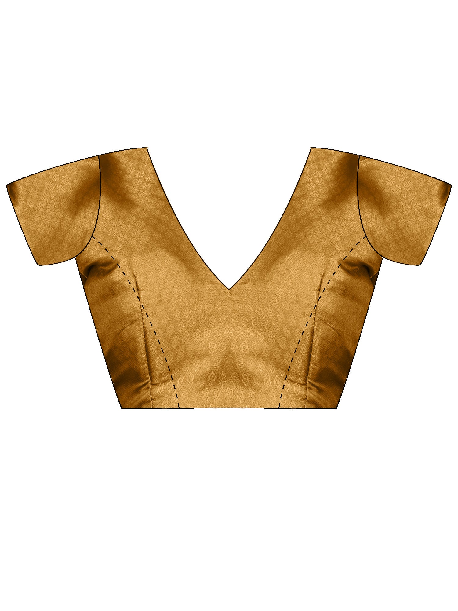 Unstitched mustard silk blend blouse piece with ethnic motif design