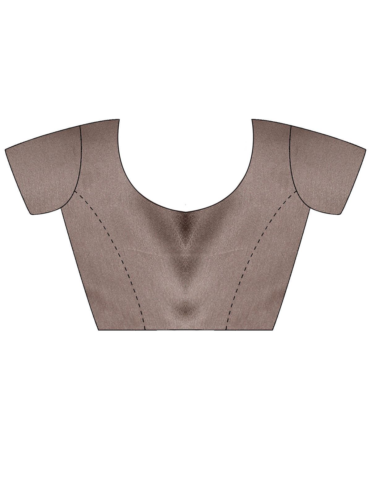 Unstitched charcoal grey satin blouse piece with solid design