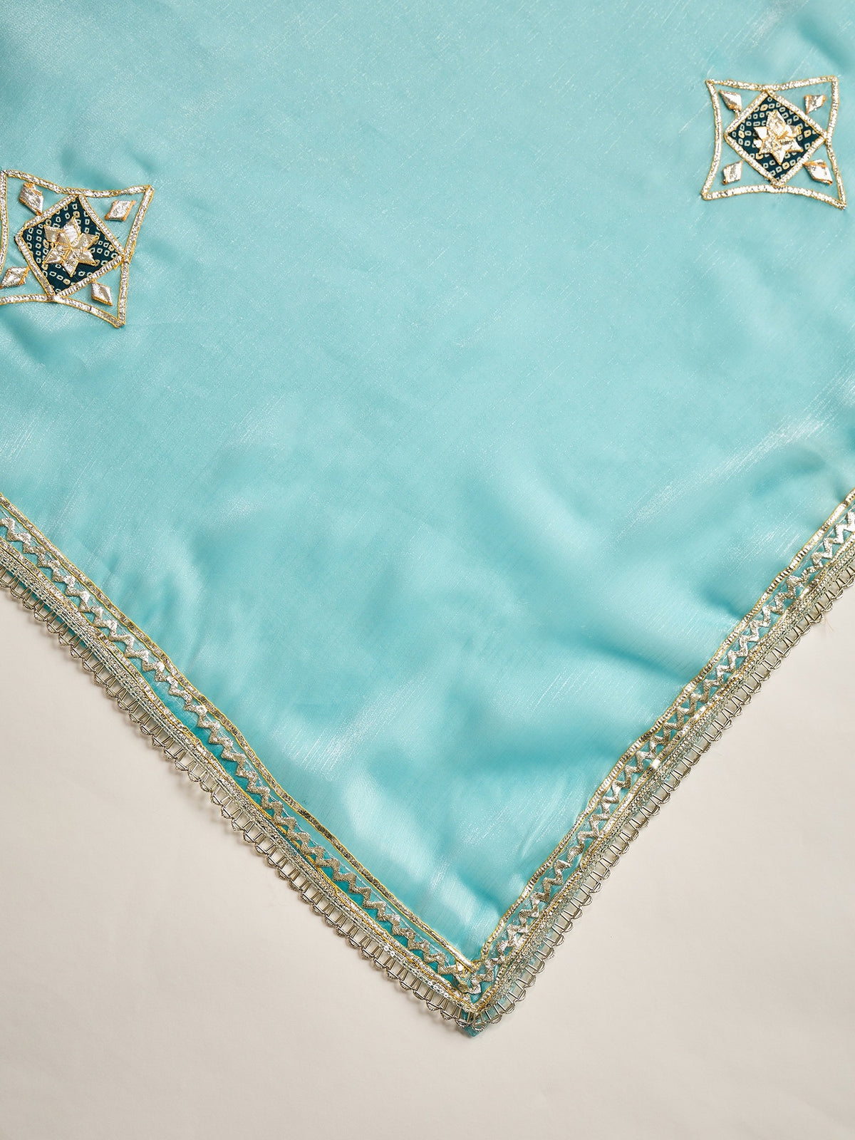 Light Blue Paper Silk saree – detail view 4