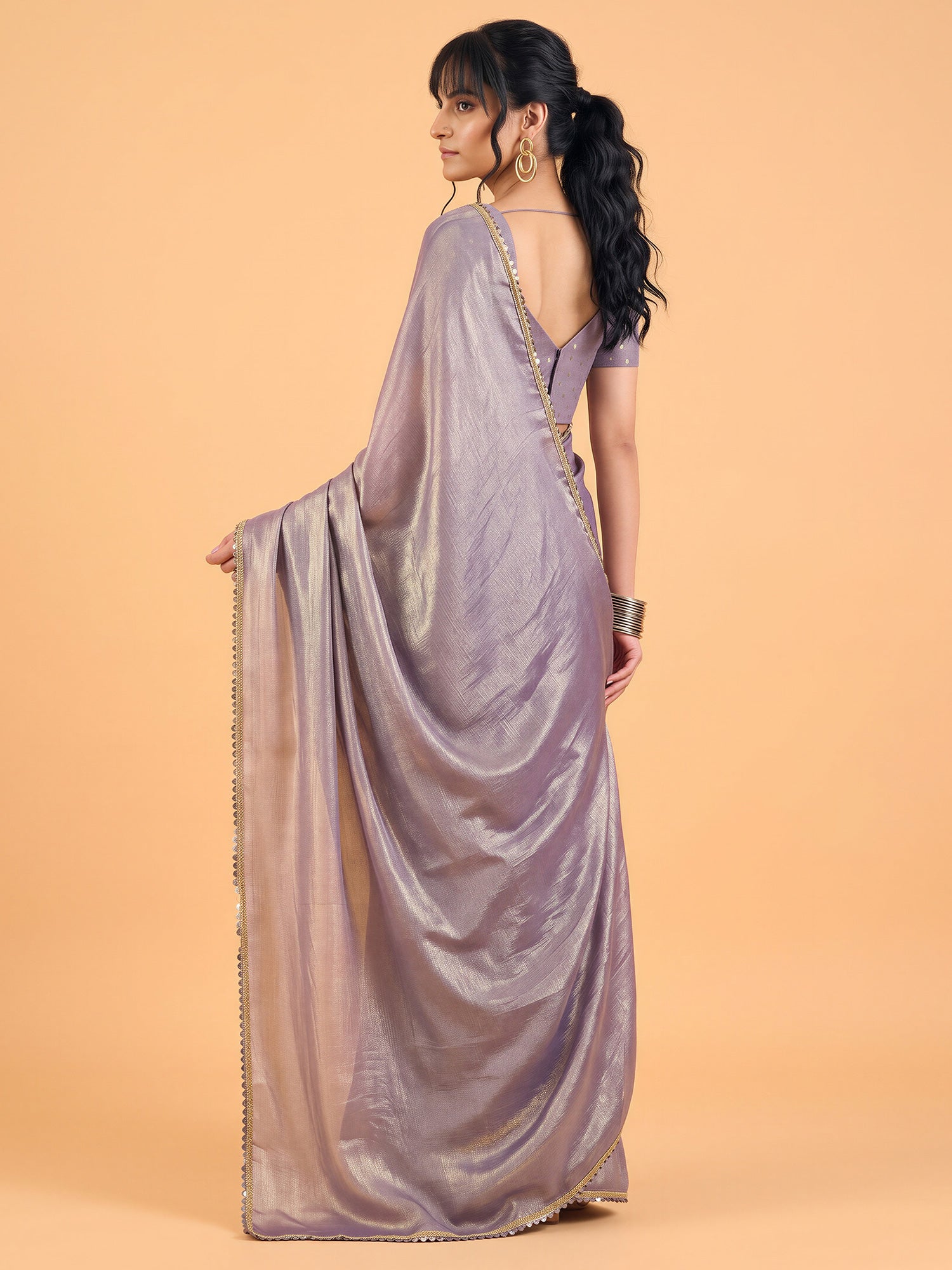 Metallic Silk saree – detail view 1