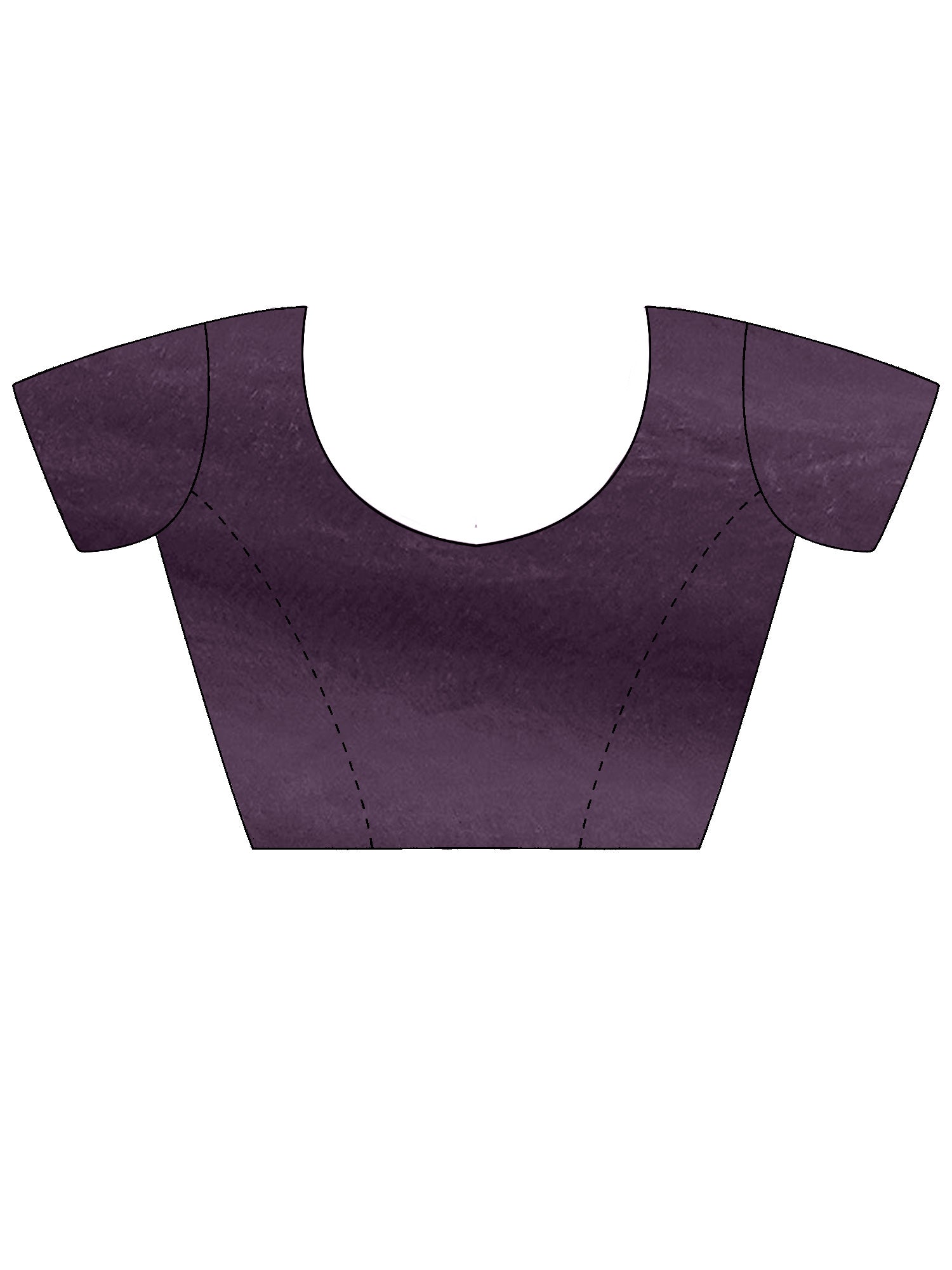 Unstitched purple silk blend blouse piece with solid design