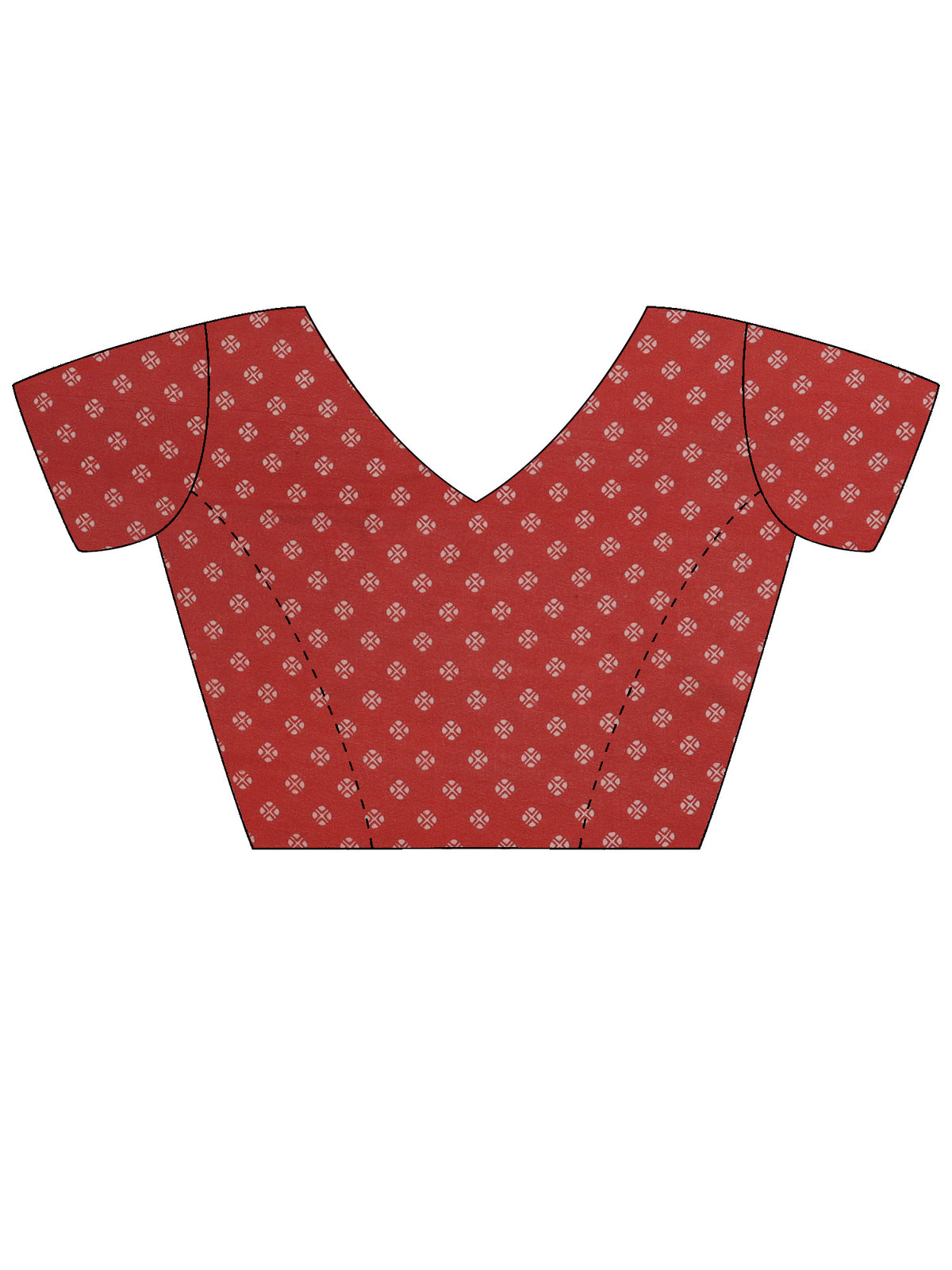 Unstitched maroon georgette blouse piece with ethnic motif design