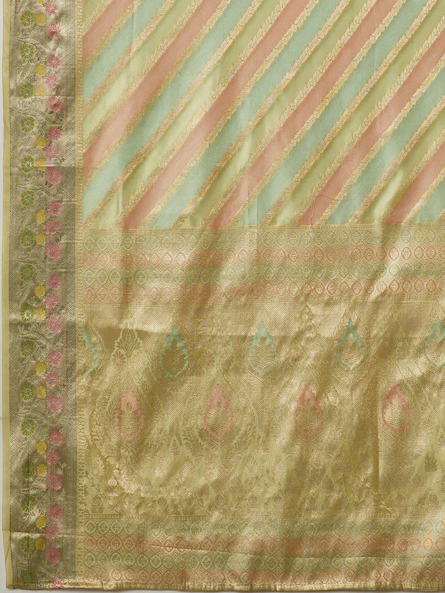Light Green Organza saree – detail view 5