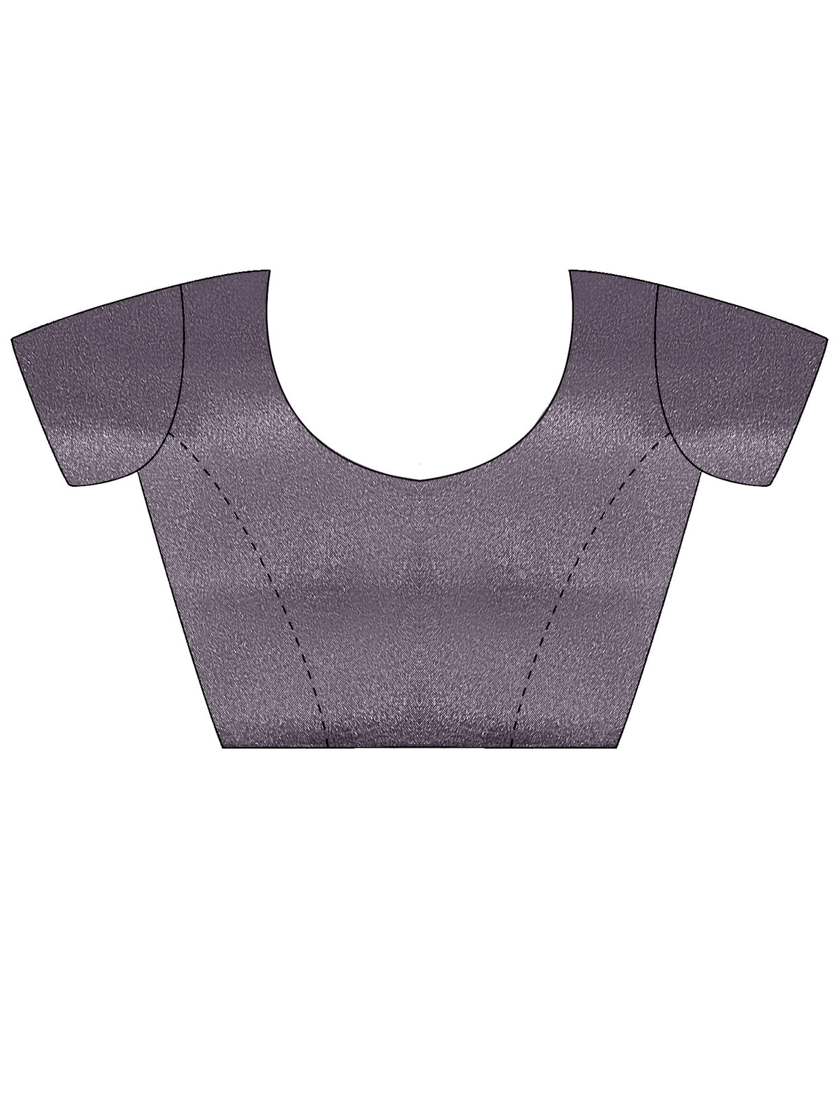Unstitched charcoal grey silk blouse piece with solid design