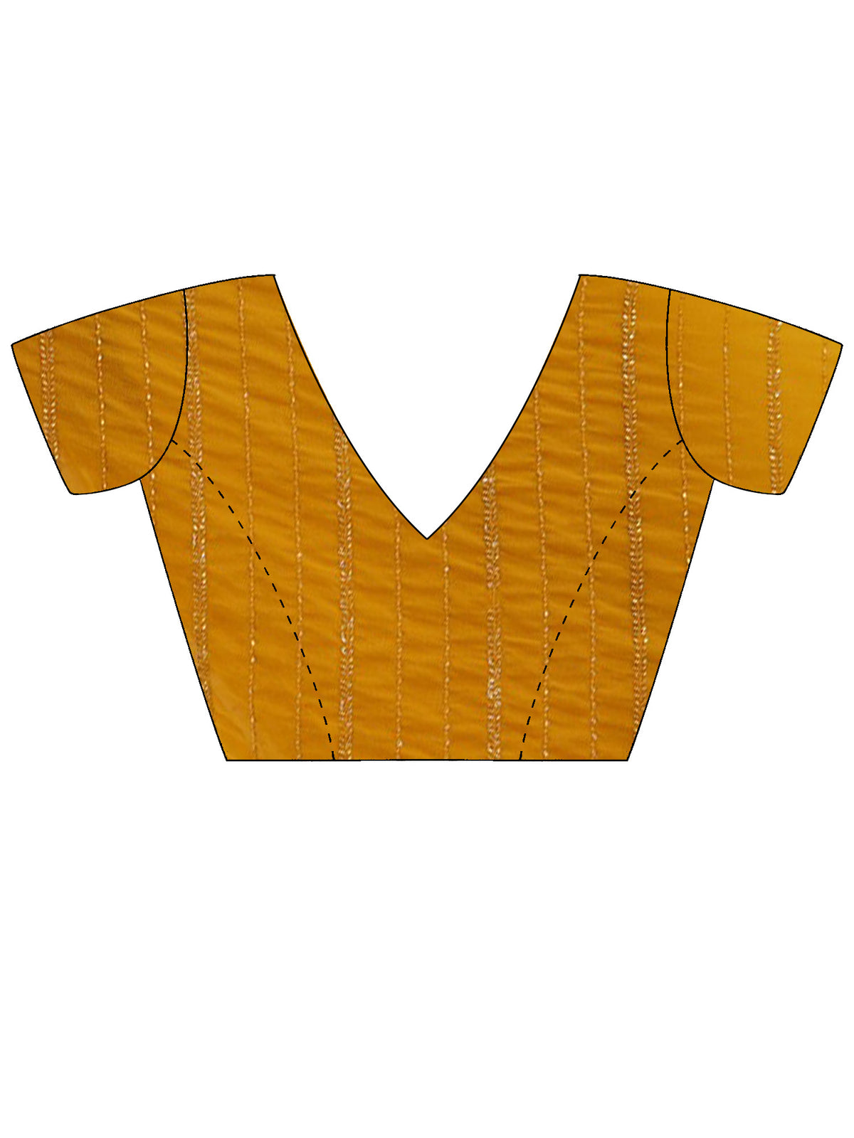 Unstitched mustard georgette blouse piece with embellished design